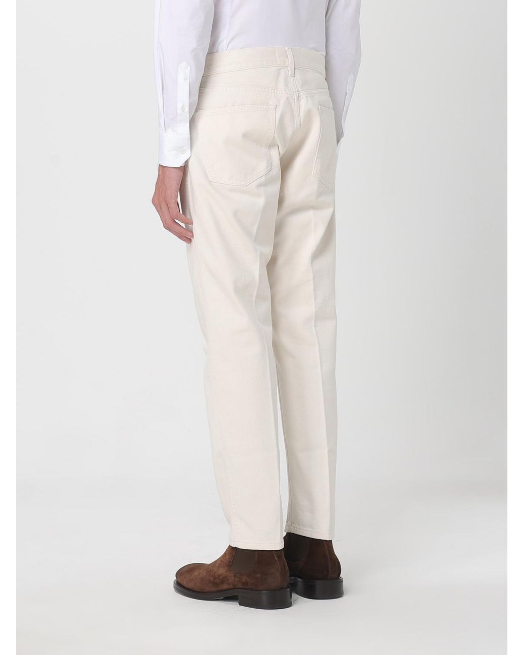 Lardini Natural Mid-Rise Straight-Leg Jeans for men