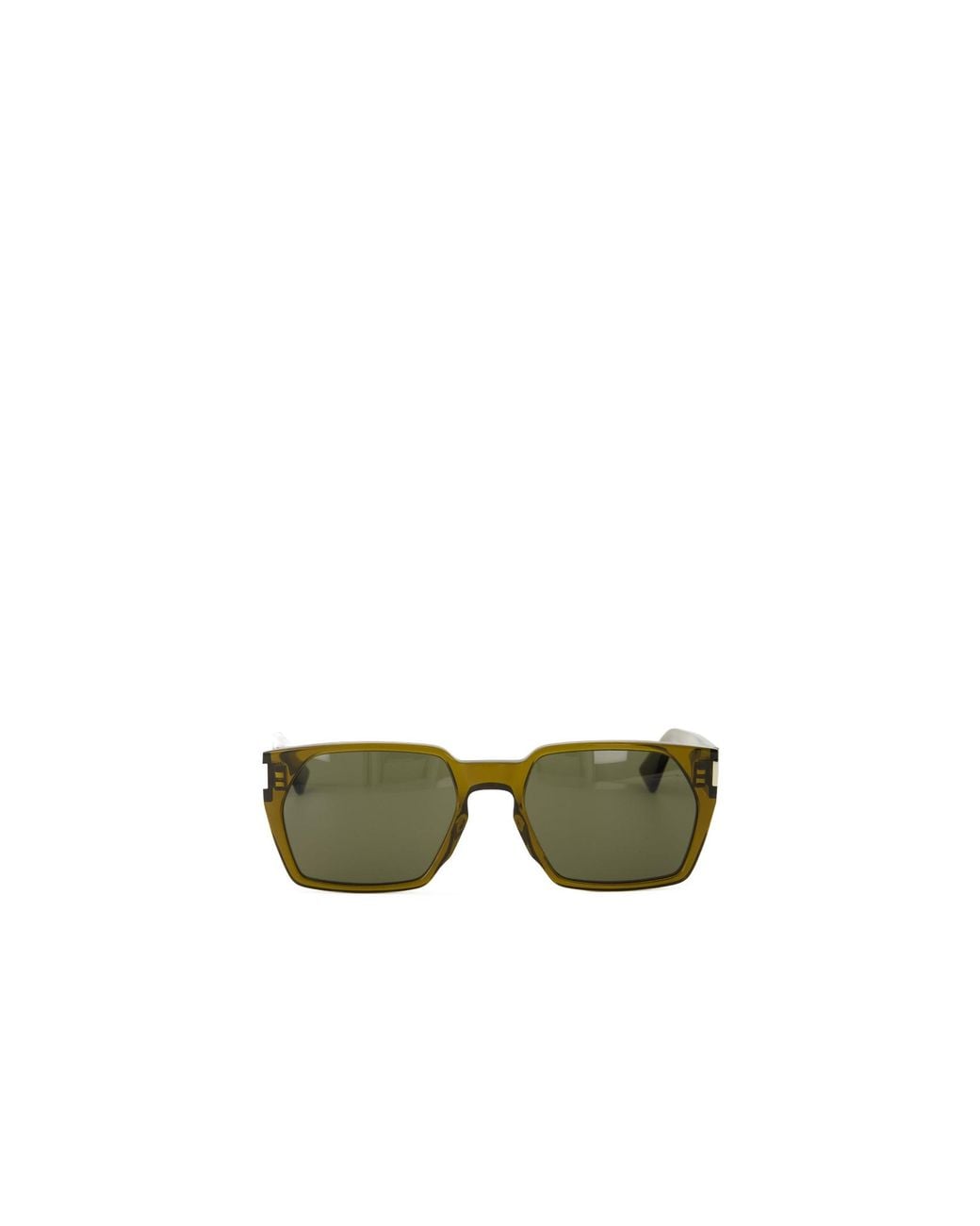 Saint Laurent Green Eyewear Irregular Frame Sunglasses for men