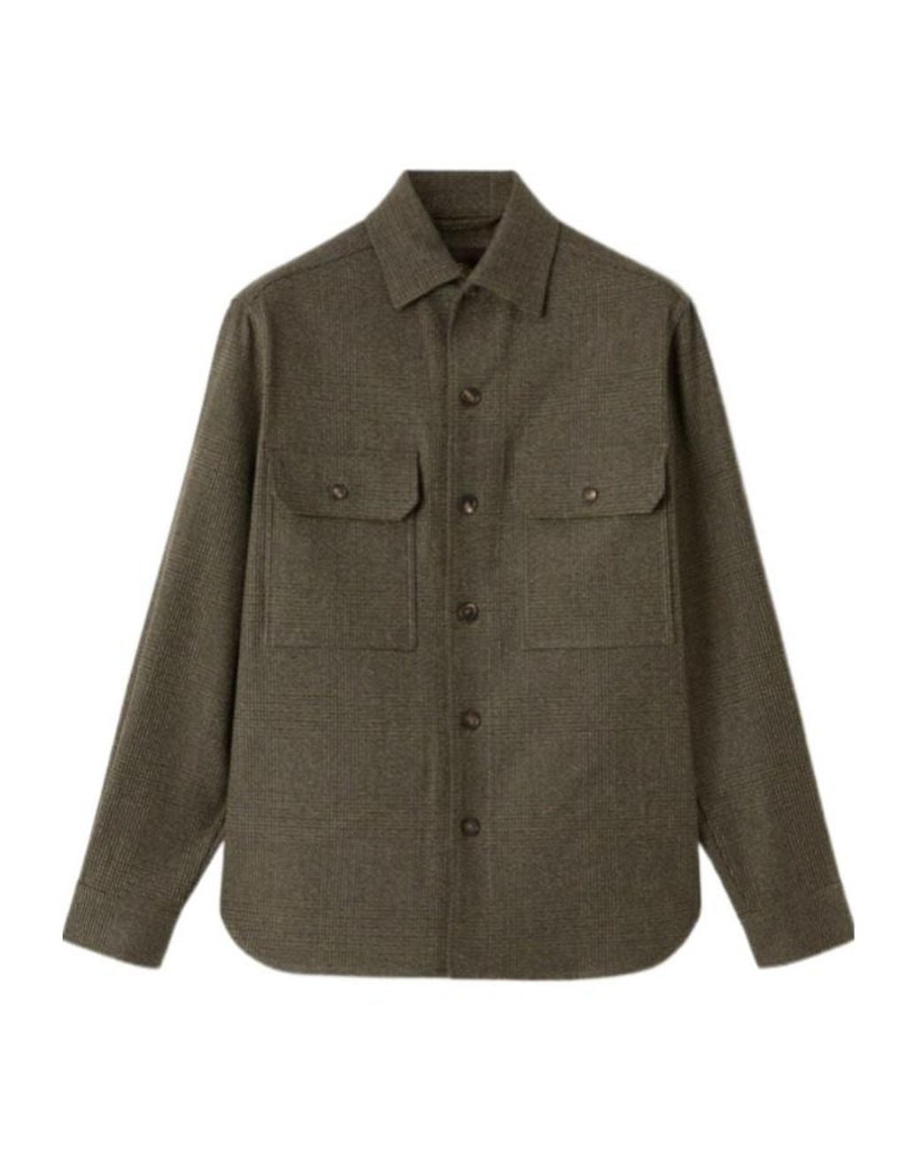 Loro Piana Green Ambrose Overshirt for men