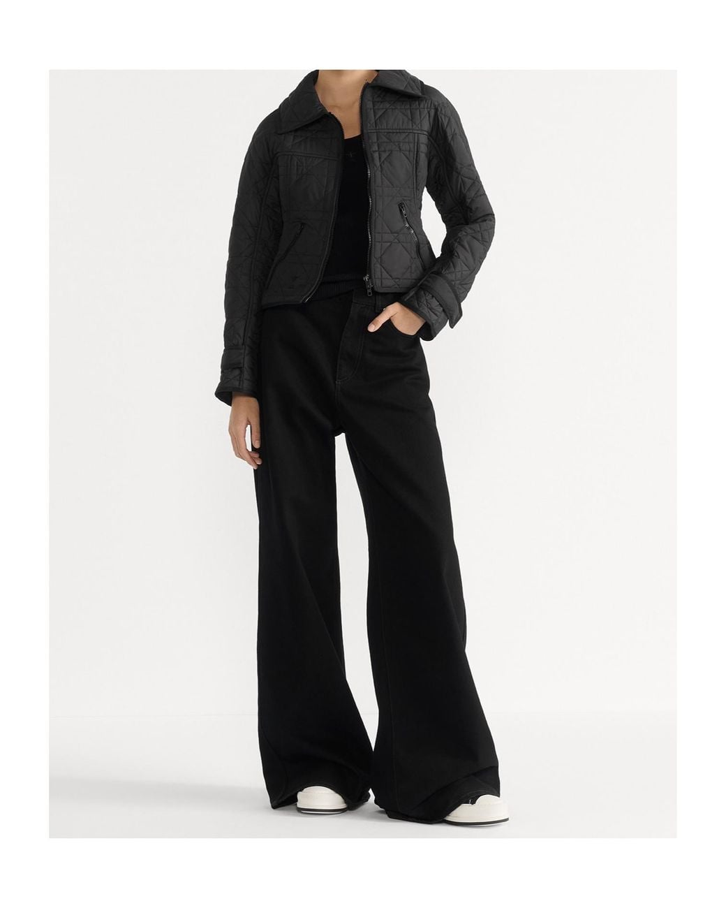 Dior Black Macrocannage Fitted Jacket