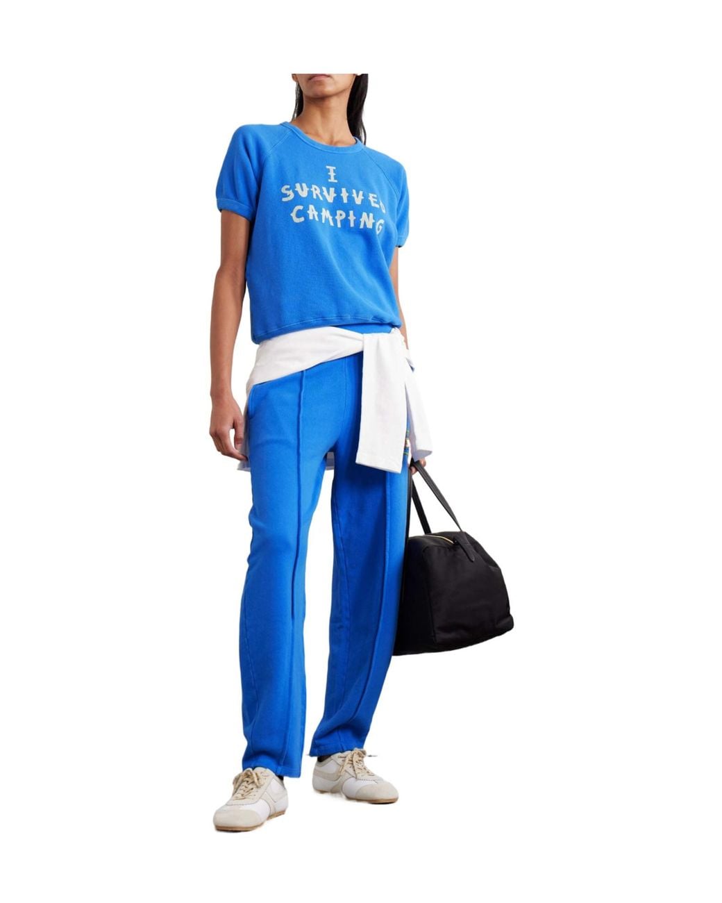 Mother Blue Jersey Sweatpants