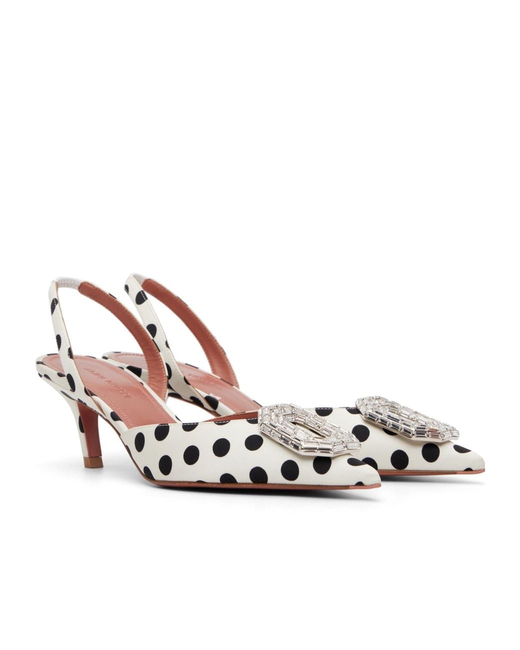AMINA MUADDI Metallic Camelia Sling 60 Pointed-Toe High-Heeled Sandals