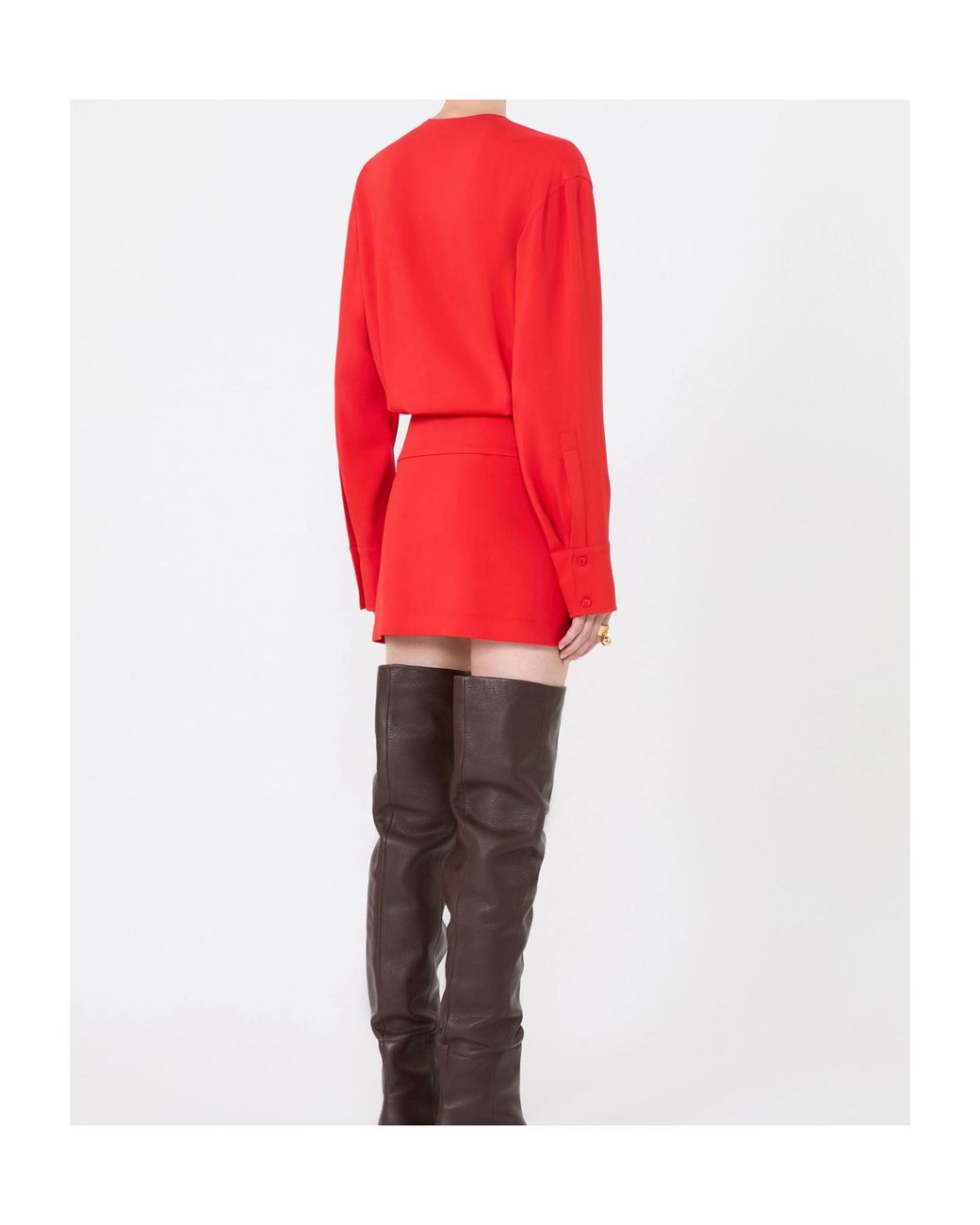 Sportmax Red Etere Draped Mini Dress
