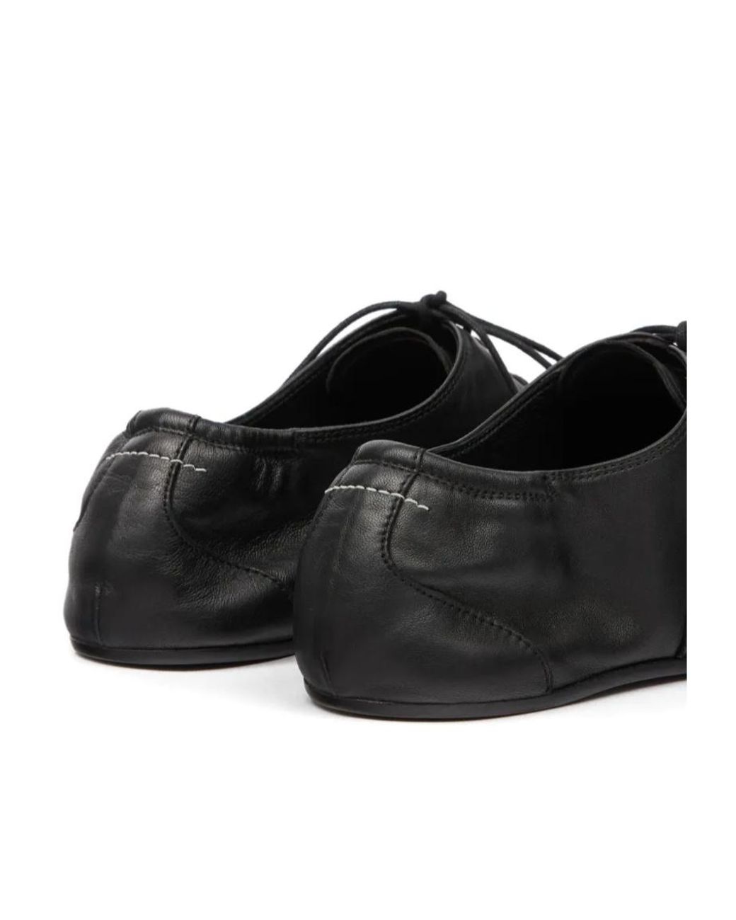 MM6 by Maison Margiela Black Square Toe Lace-Up Shoes