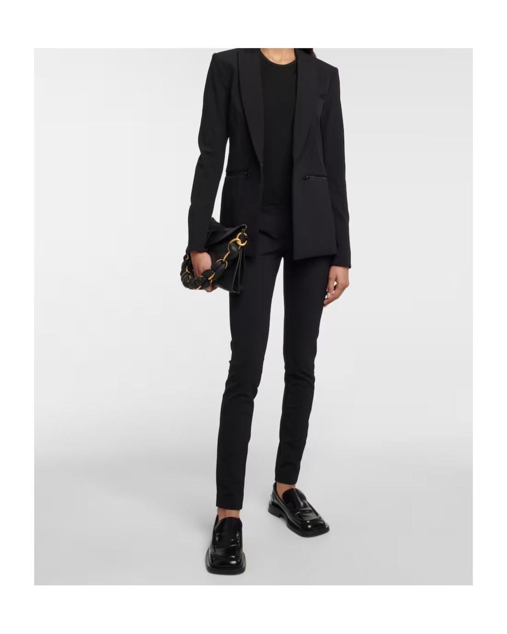 Veronica Beard Black Scuba Nylon-Blend Leggings