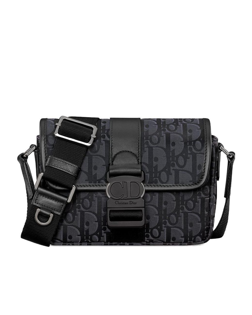 Dior Black Trek Mini Flap Messenger Bag for men