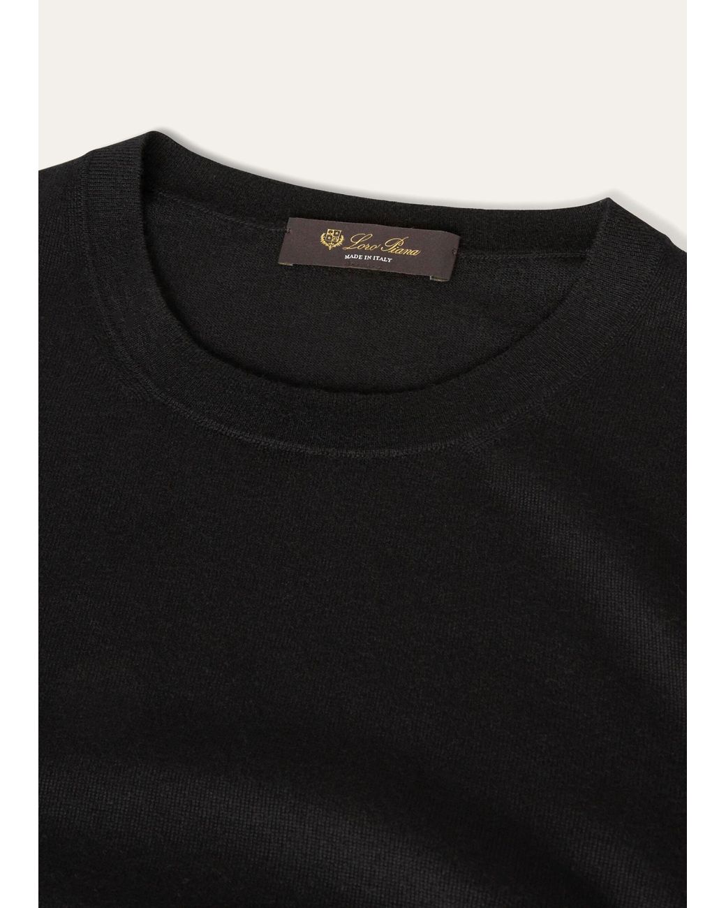 Loro Piana Black Long-Sleeved Crewneck Jumper