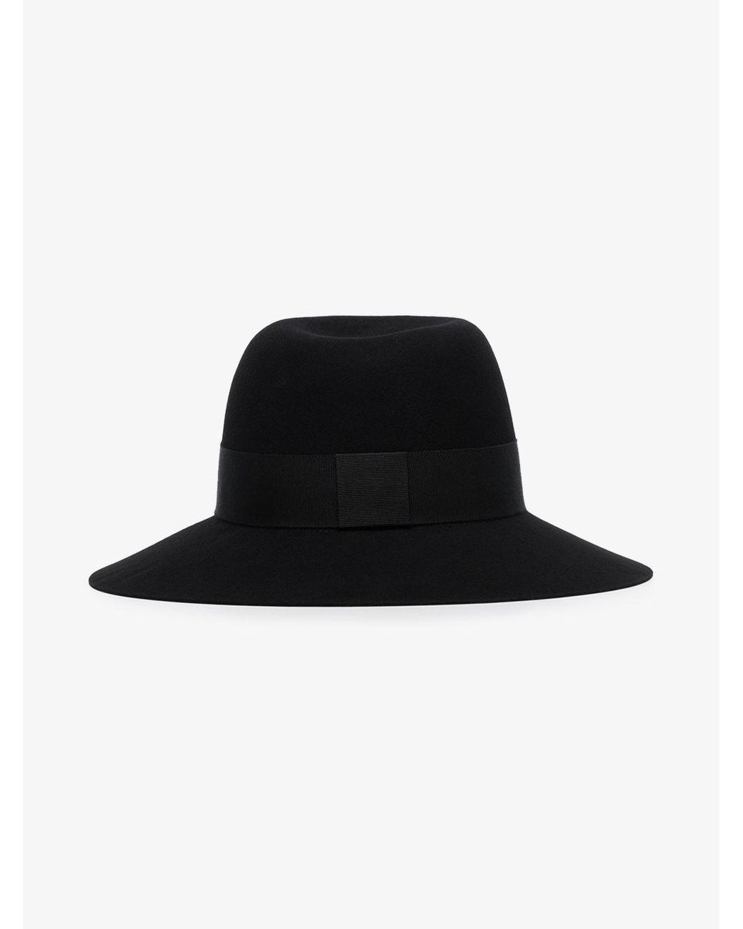 Maison Michel Black Logo Plaque Virginie Hat