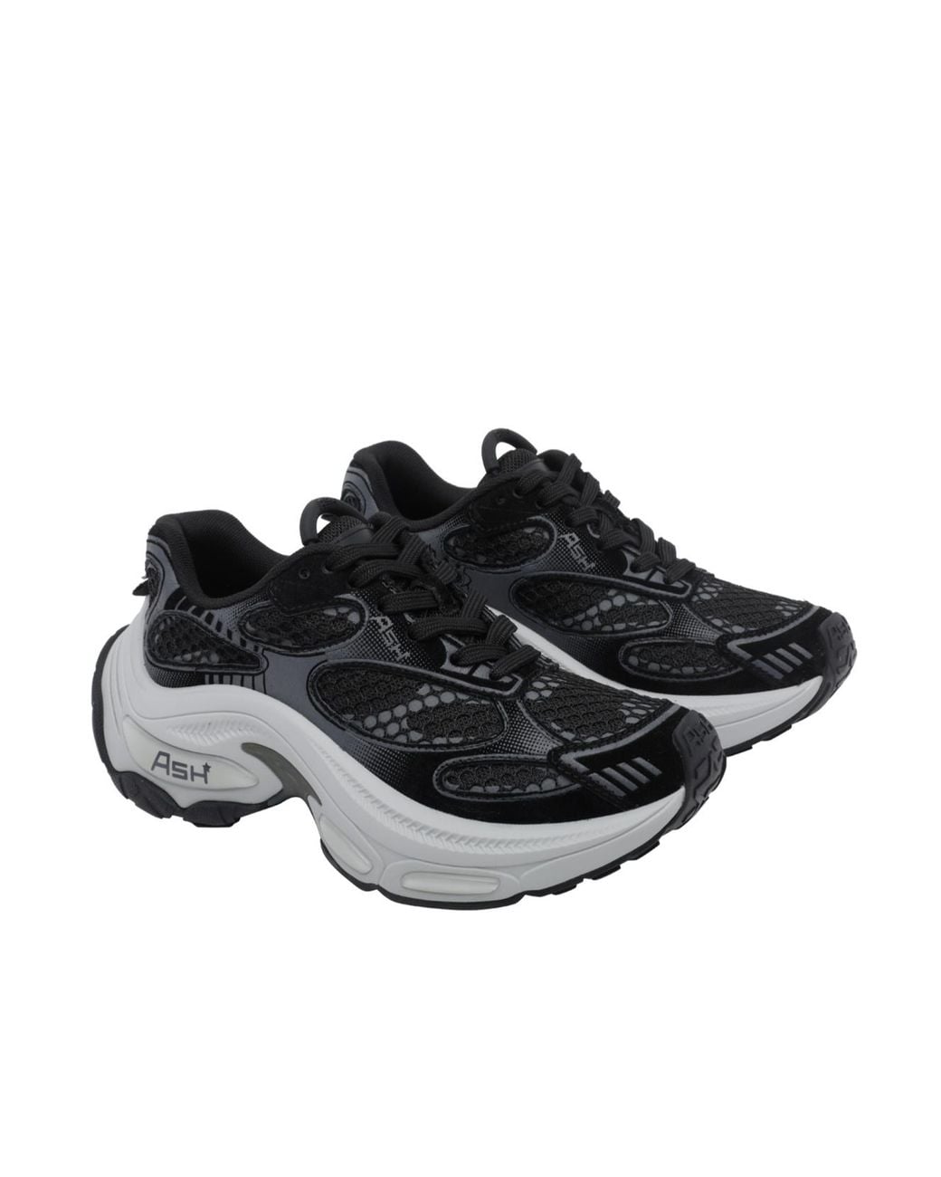 Ash Black Round-Toe Sneakers