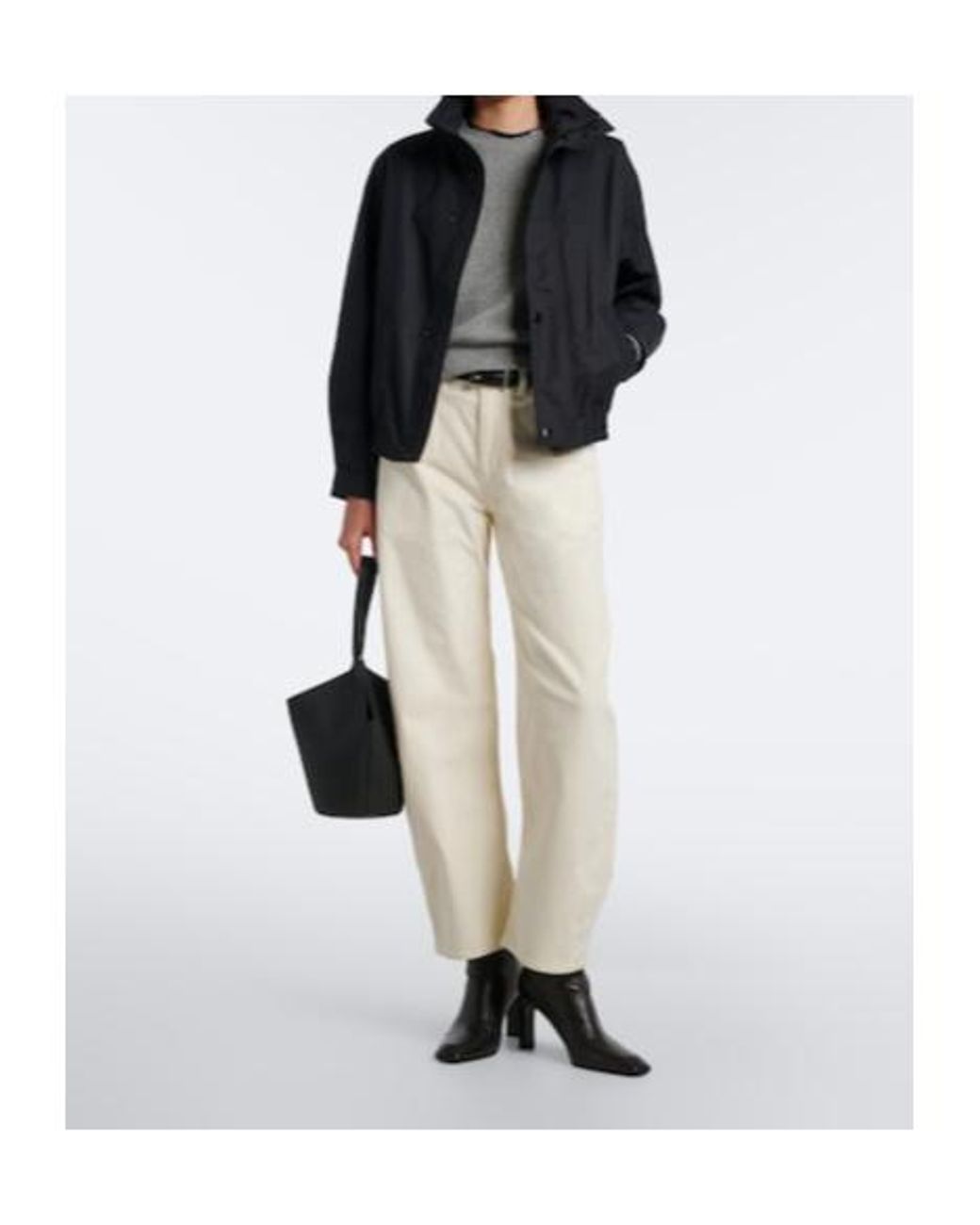 Nili Lotan White Tribeca Cotton-Blend Corduroy Barrel-Leg Pants