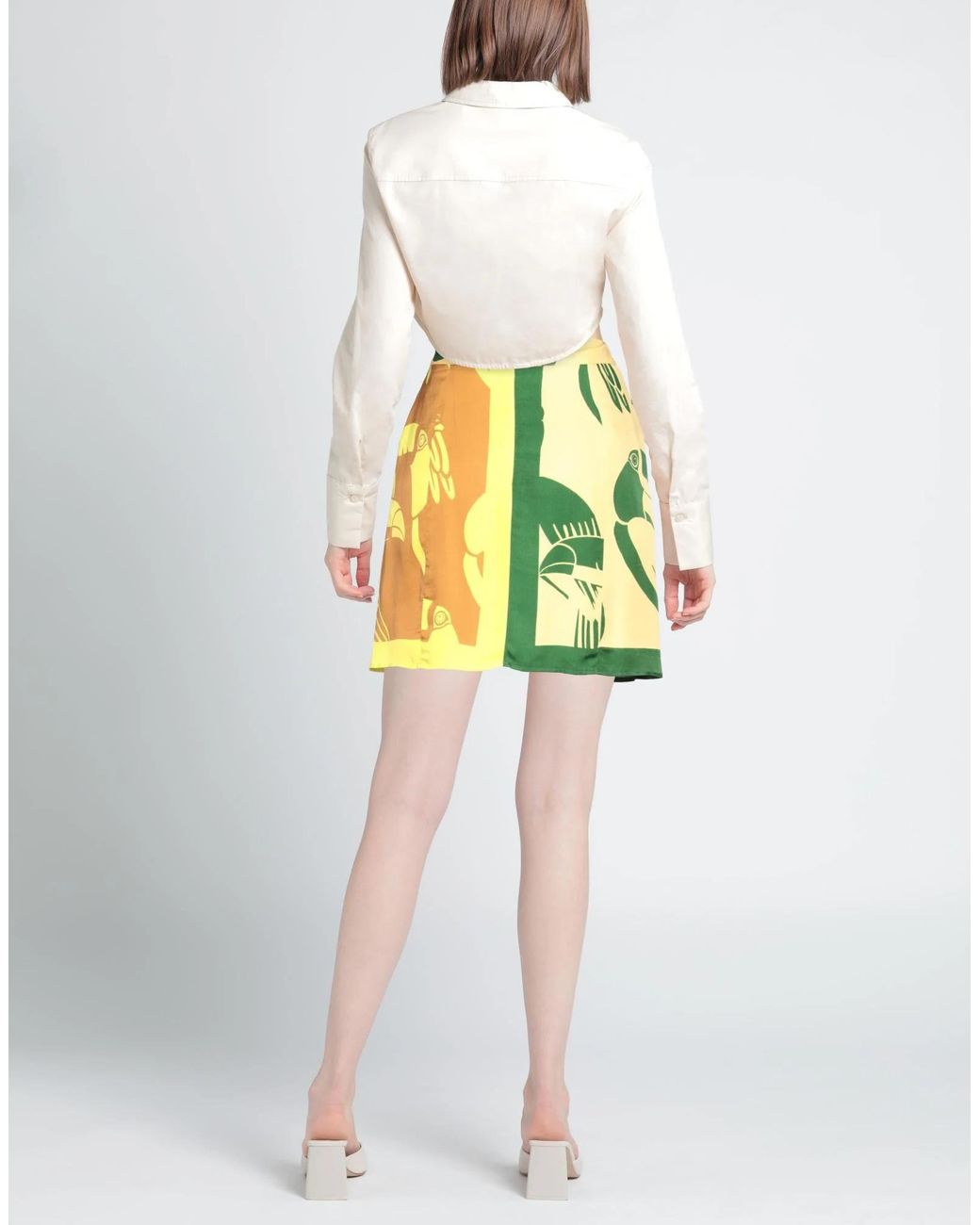 Farm Rio Green Printed Midi Skirt