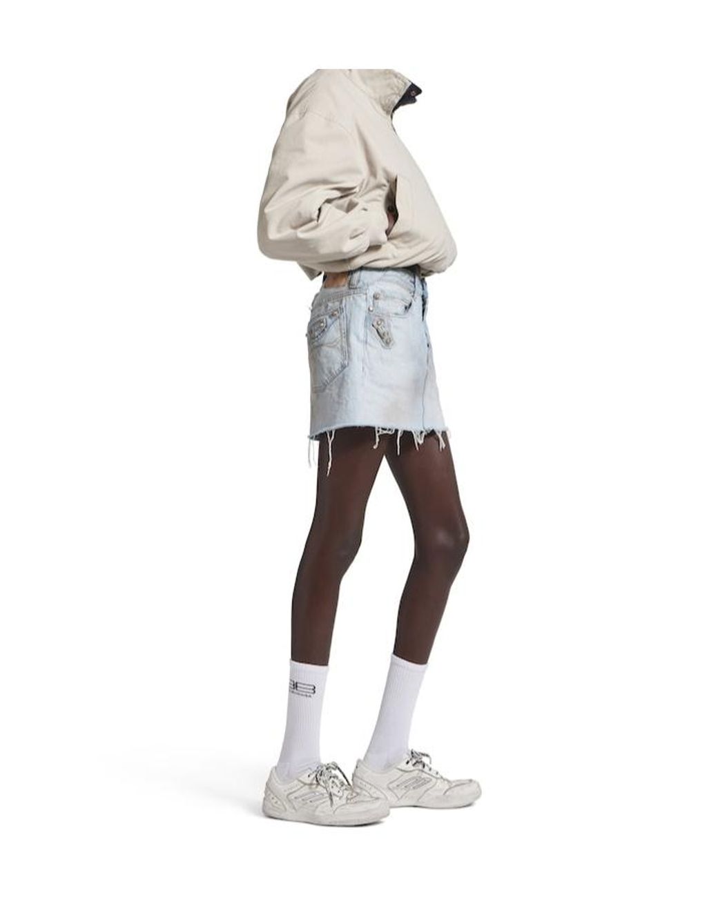 Balenciaga Blue City Denim Mini Skirt