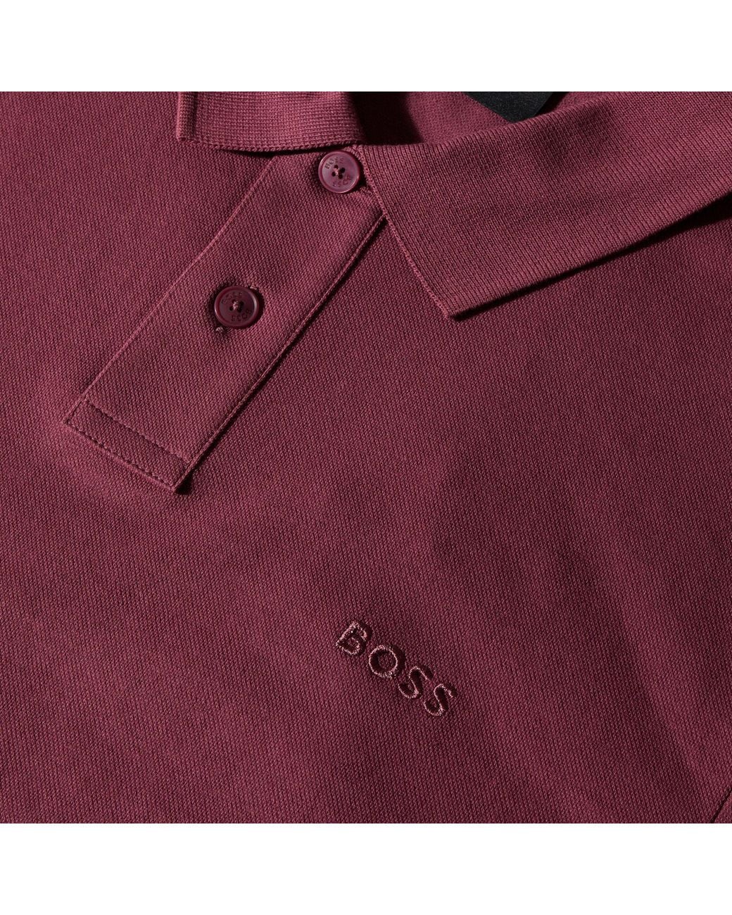 Boss Red Minimalist Lapelcollar Polo Shirt for men