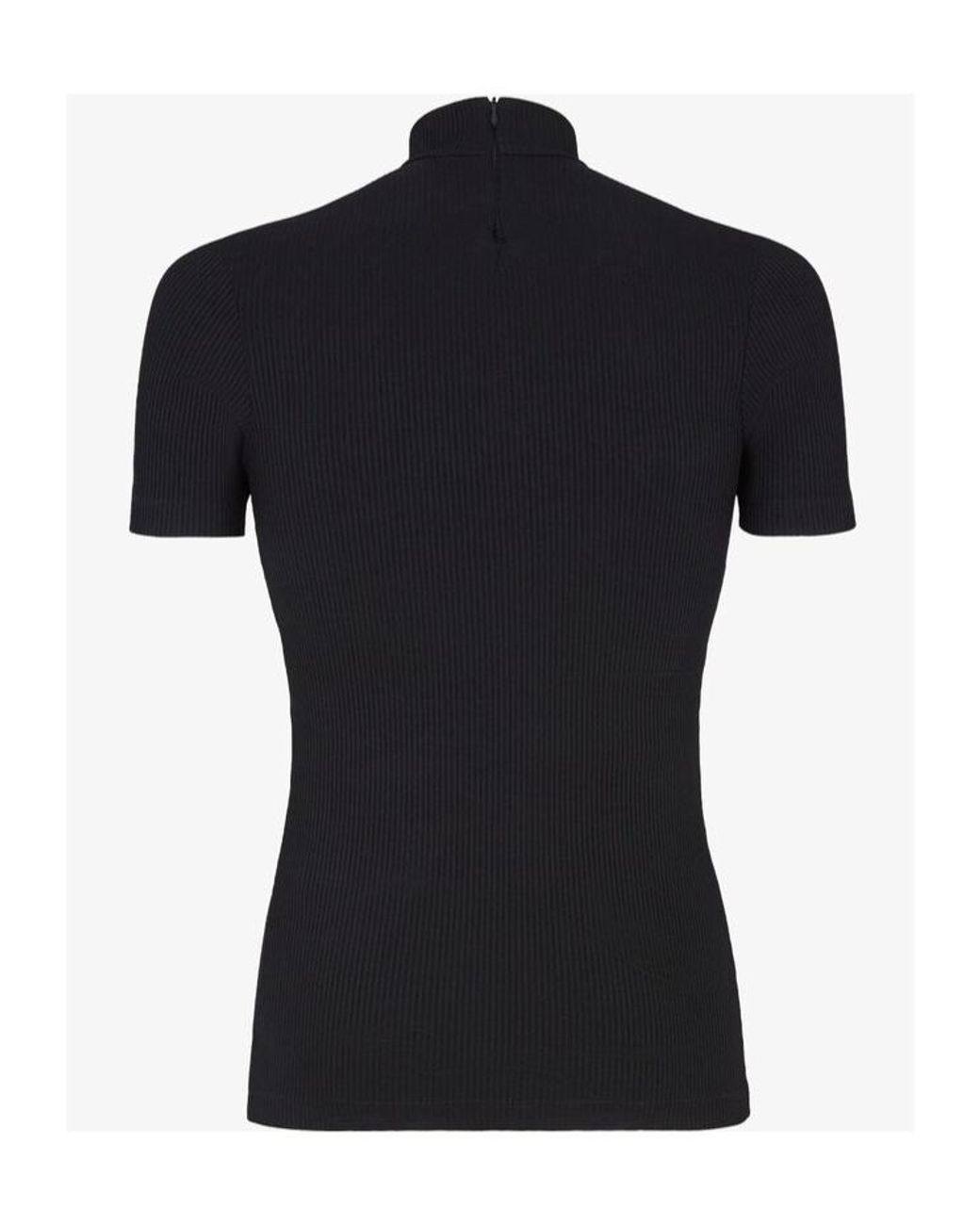 Fendi Black Cotton Turtleneck for men