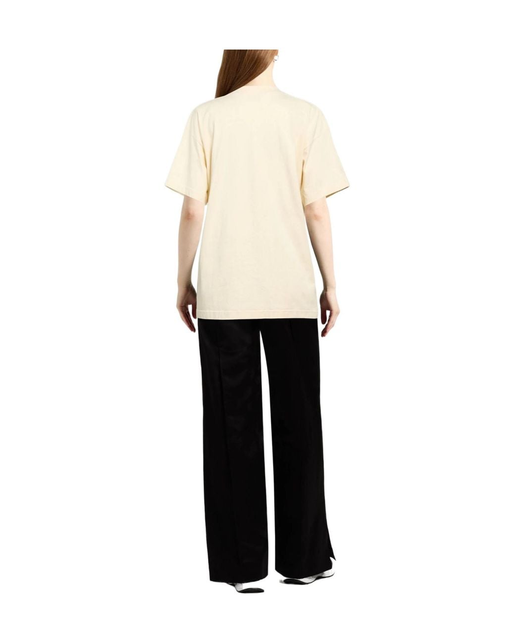 Balenciaga Natural Solid-Color Short-Sleeve T-Shirt