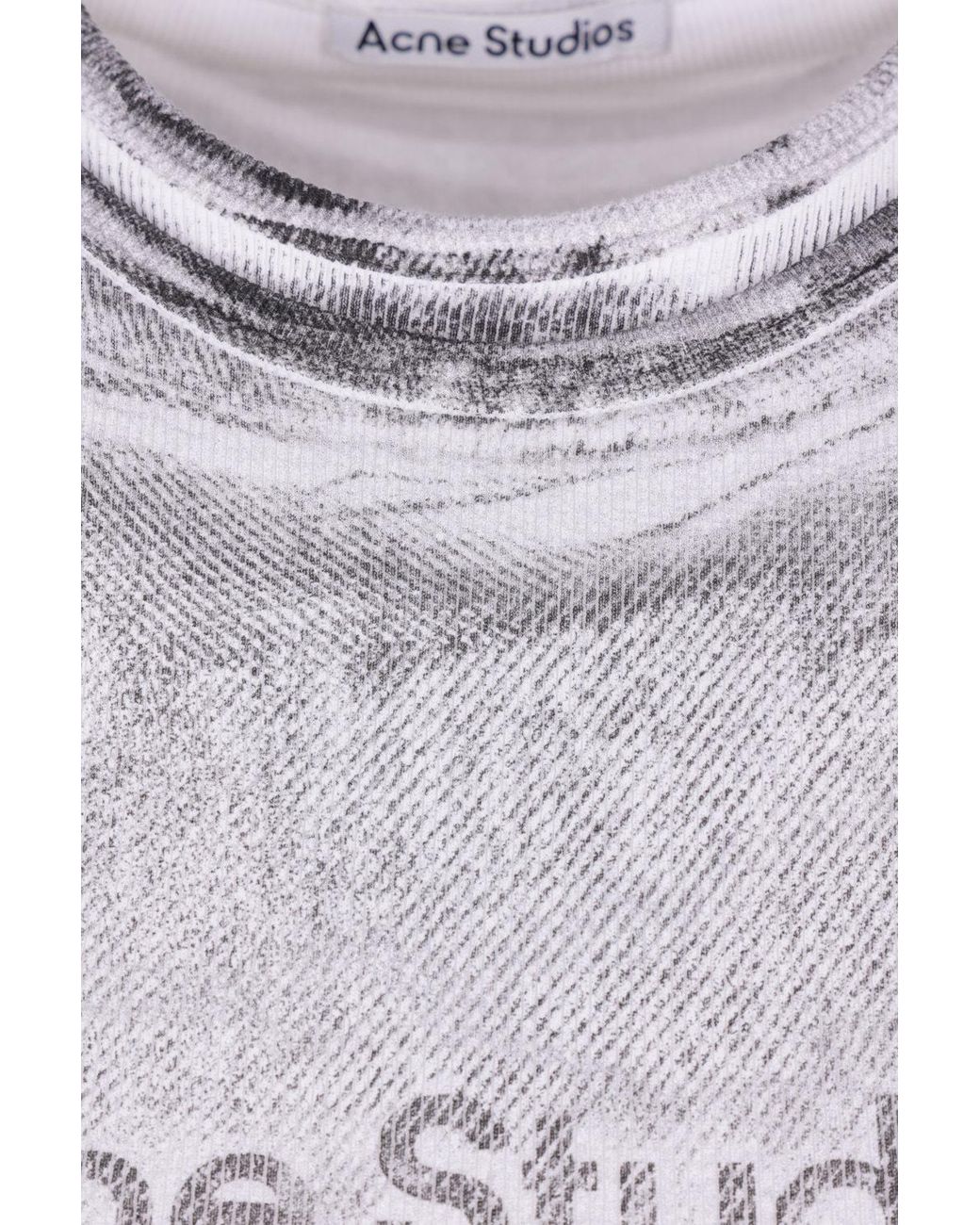 Acne Gray Logo-Print Top