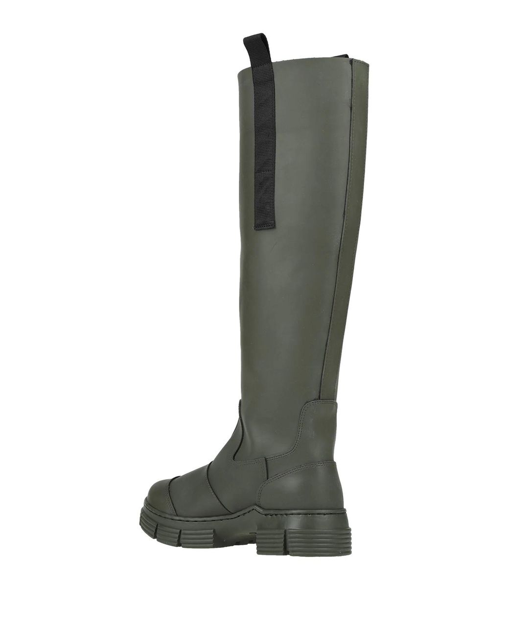 Ganni Green Solid Color Rain Boots