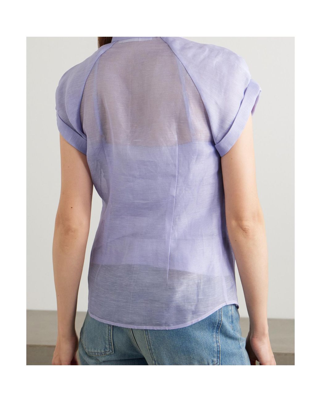 Zimmermann Purple Crush Fitted Blouse