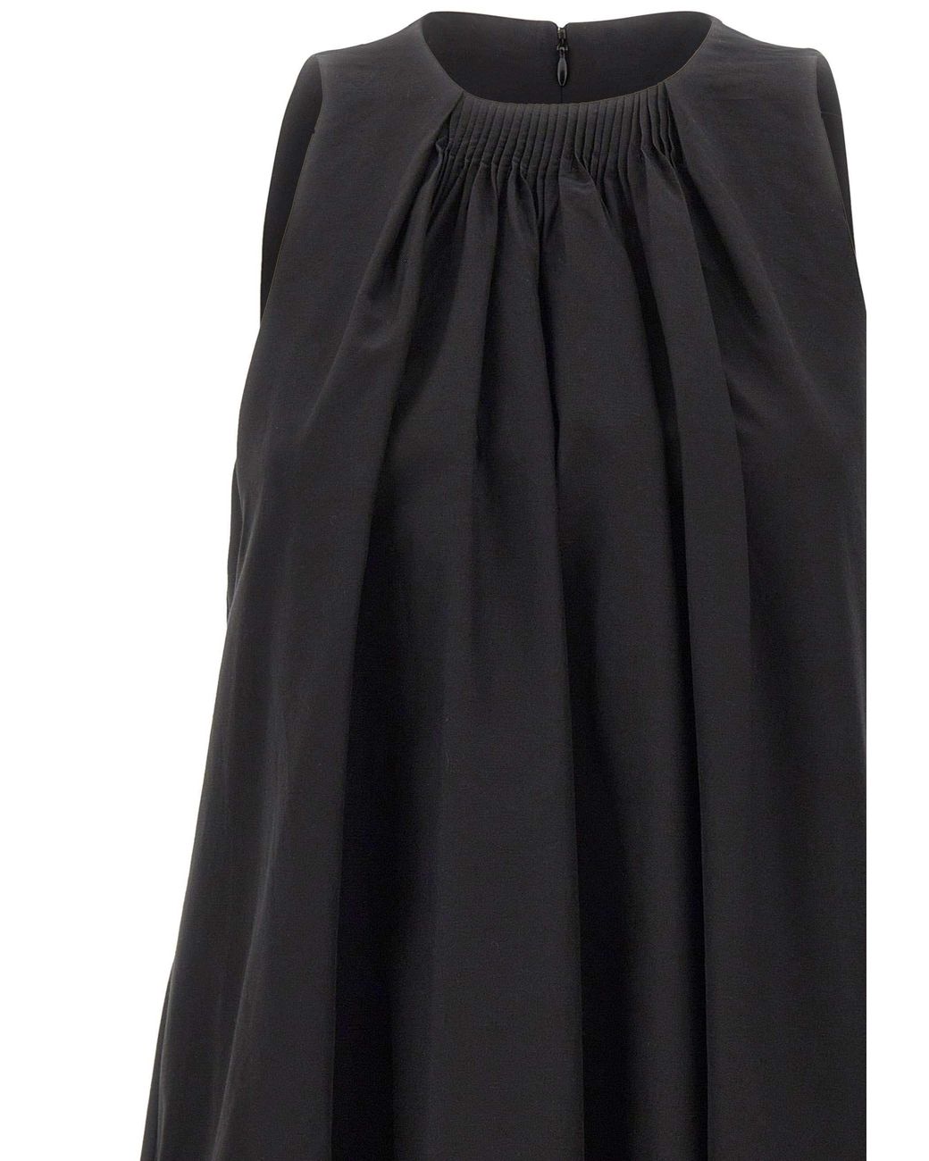 Loulou de Saison Black Liao Flaring Gathered Top