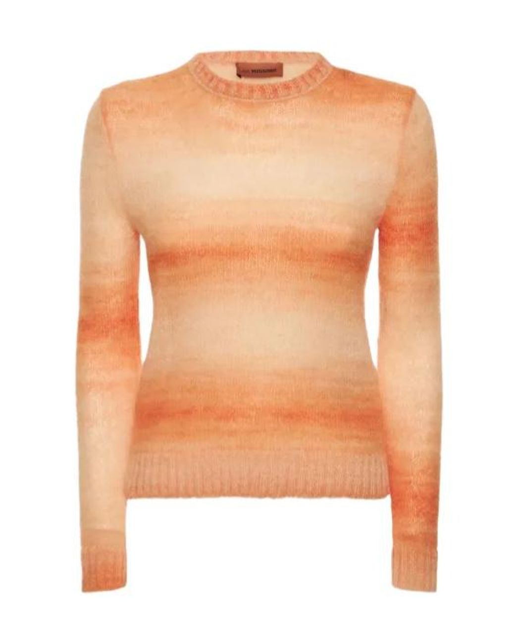 Missoni Orange Gradient Crew-Neck Knitted Sweater