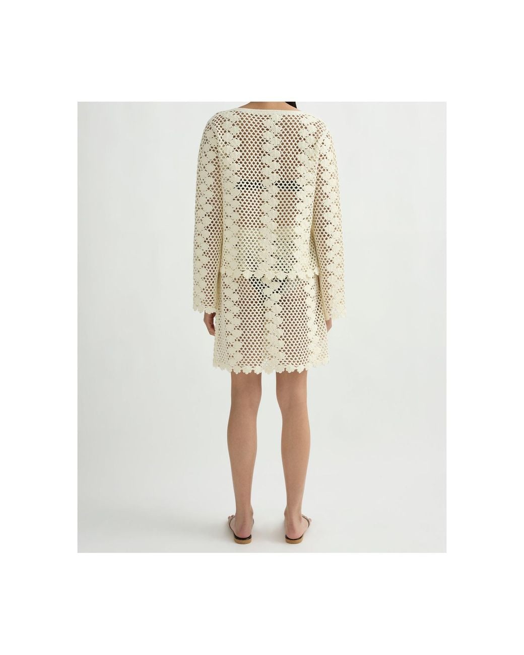Posse White Saskia Crochet Cardigan