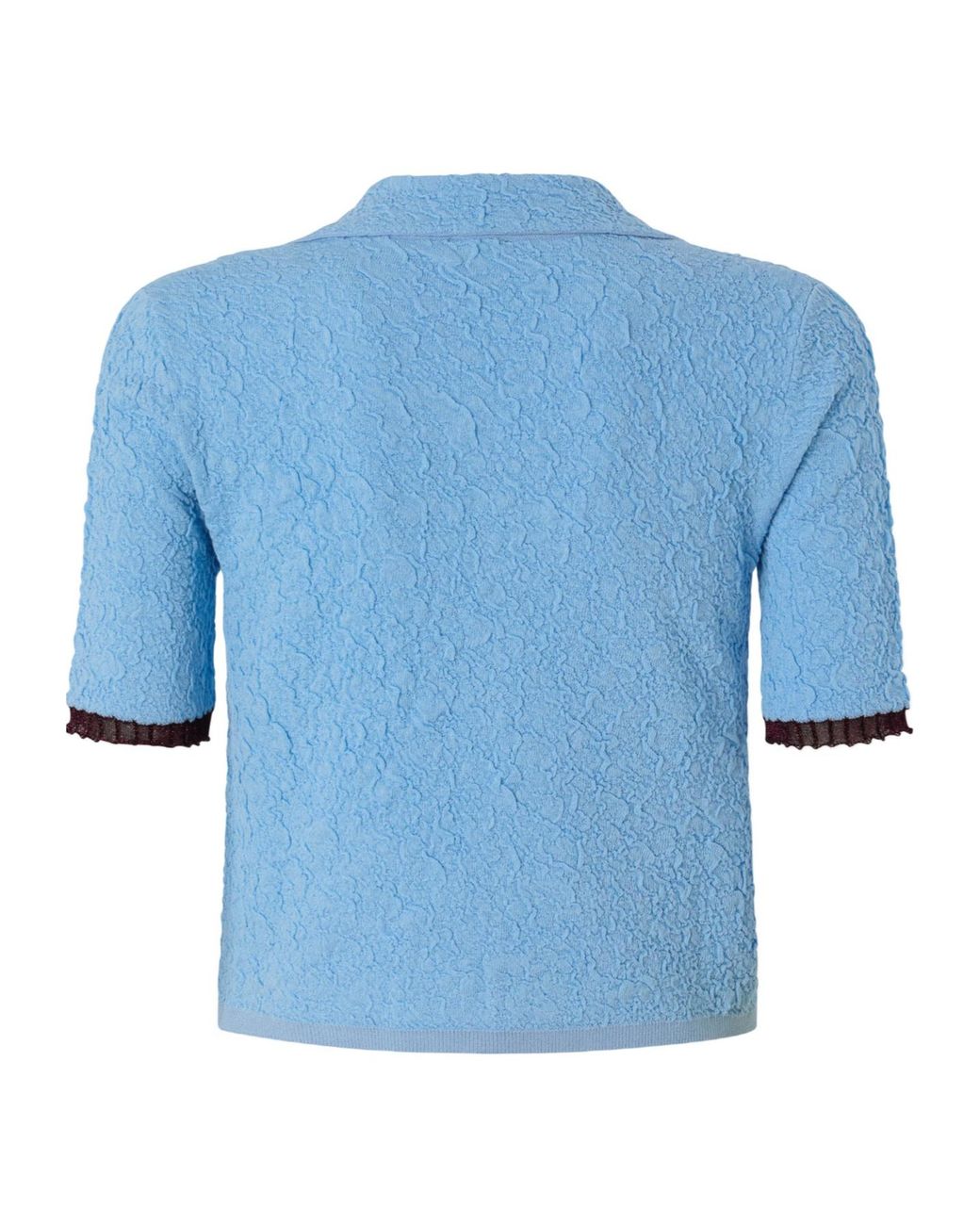 Pinko Blue Collared Textured Shirt