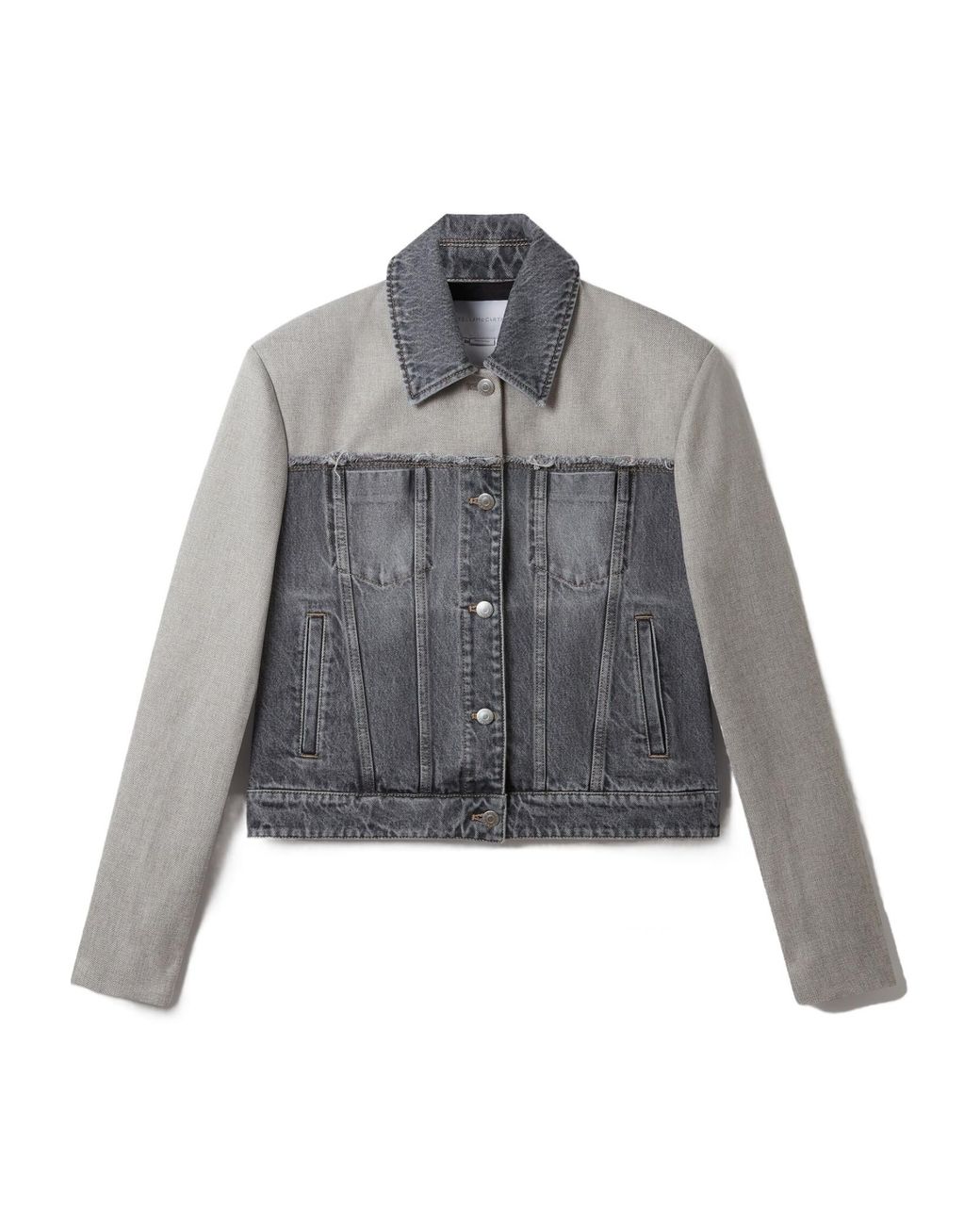 Stella McCartney Gray Panelled Denim Jacket