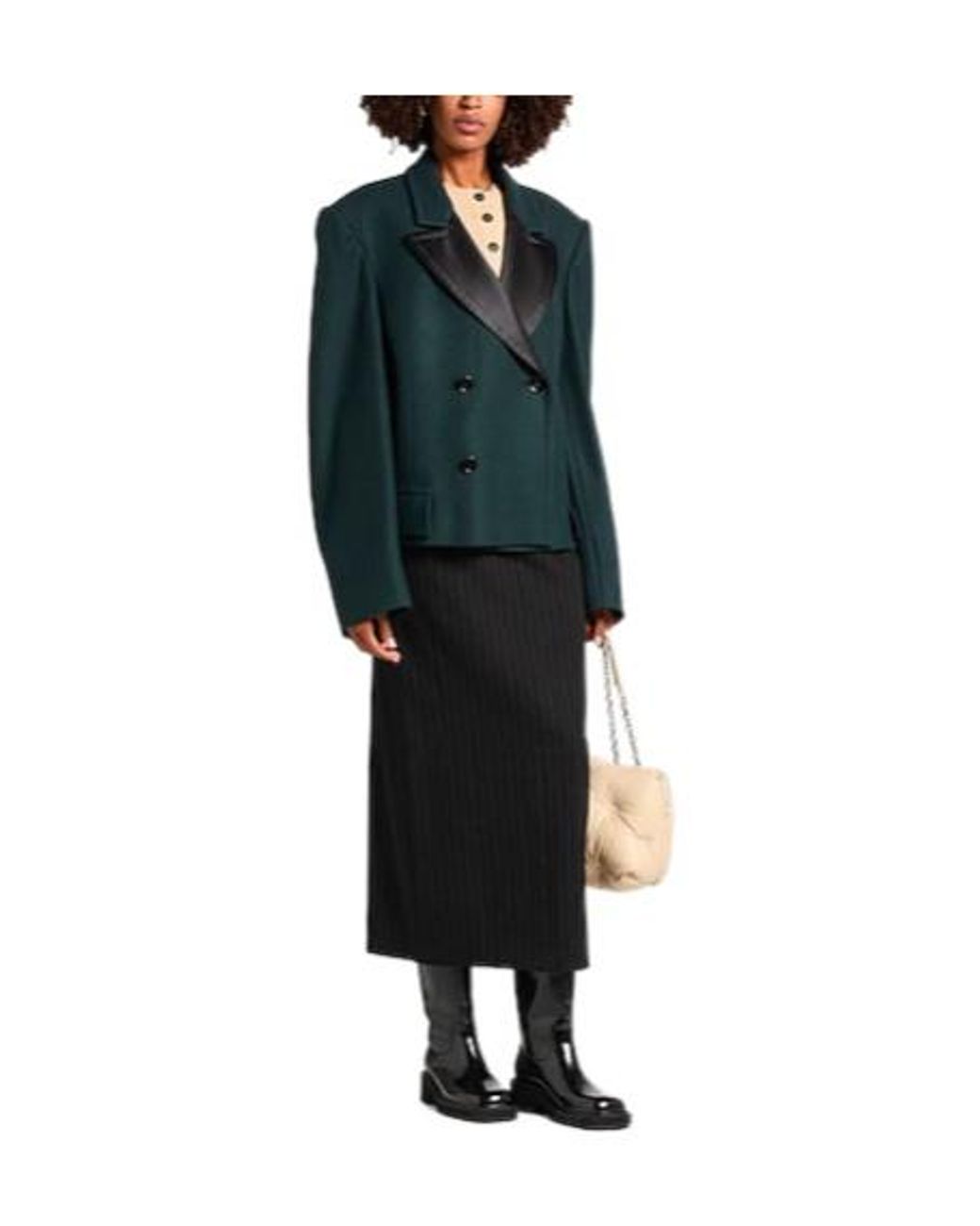 MM6 by Maison Margiela Black Double-Breasted Blazer