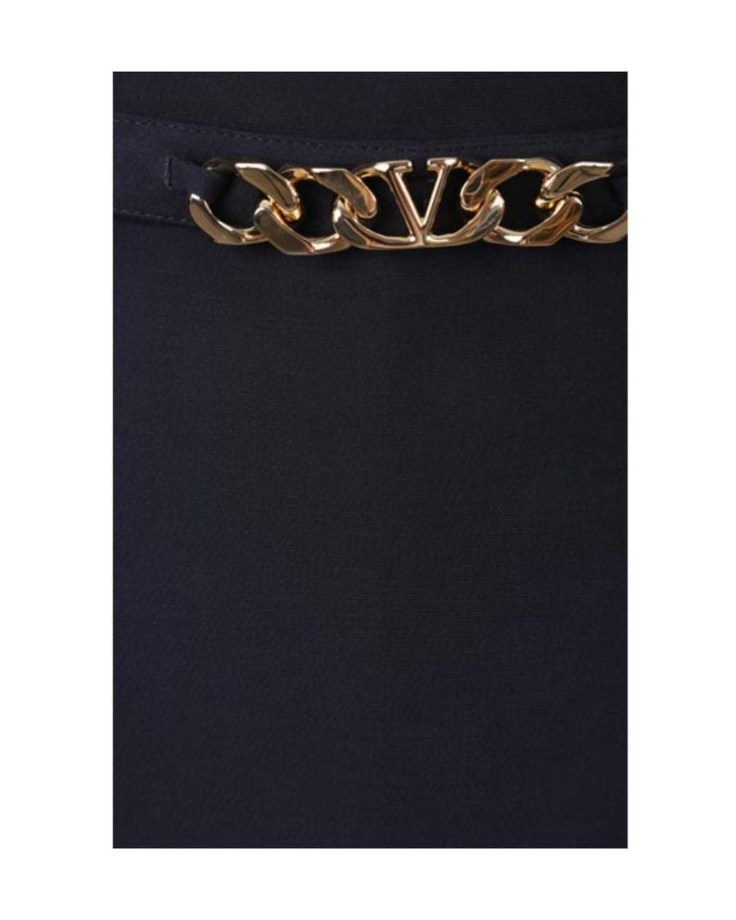 Valentino Blue Logo-Plaque Mini Skirt