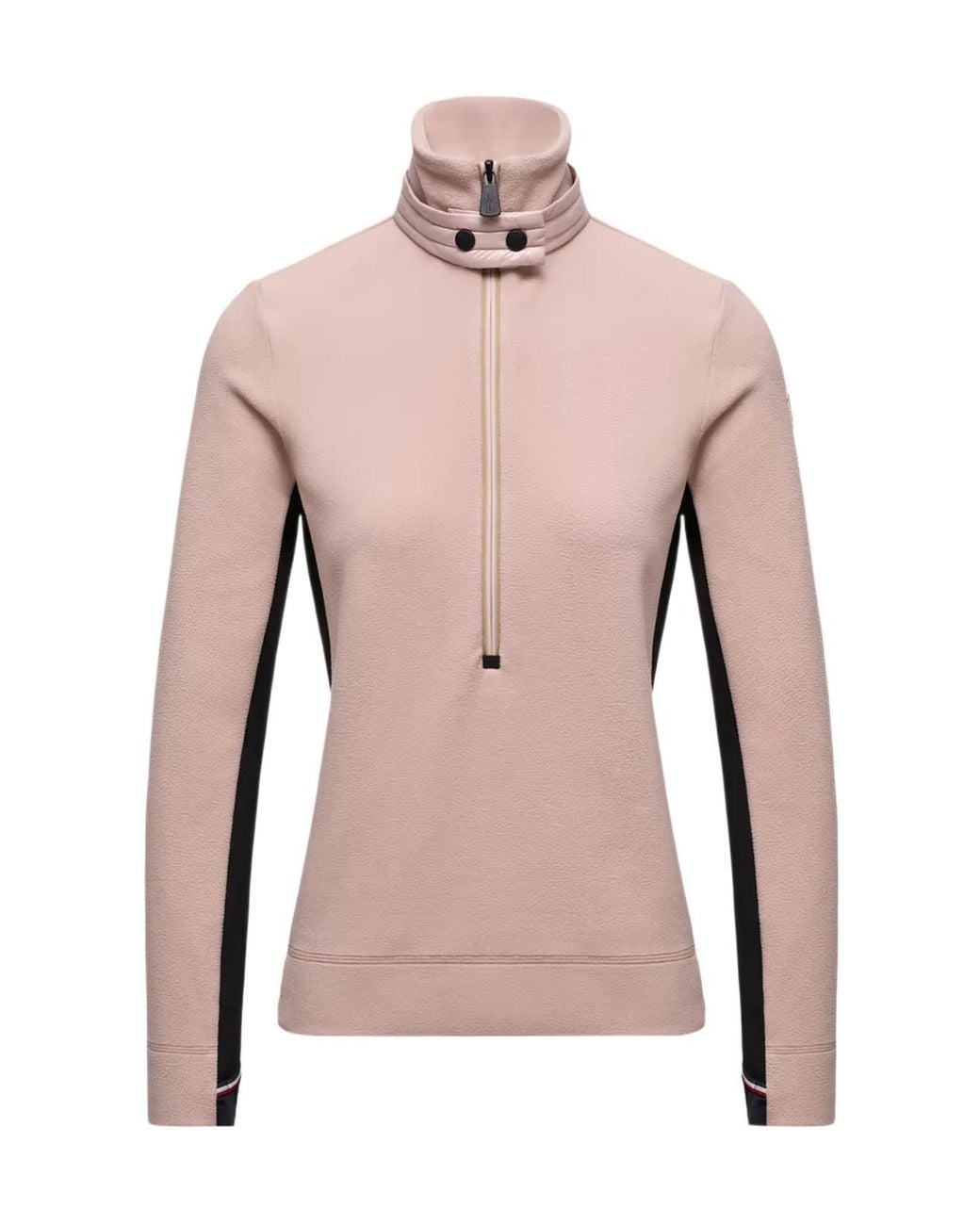Moncler Pink Half-Zip Sweatshirt