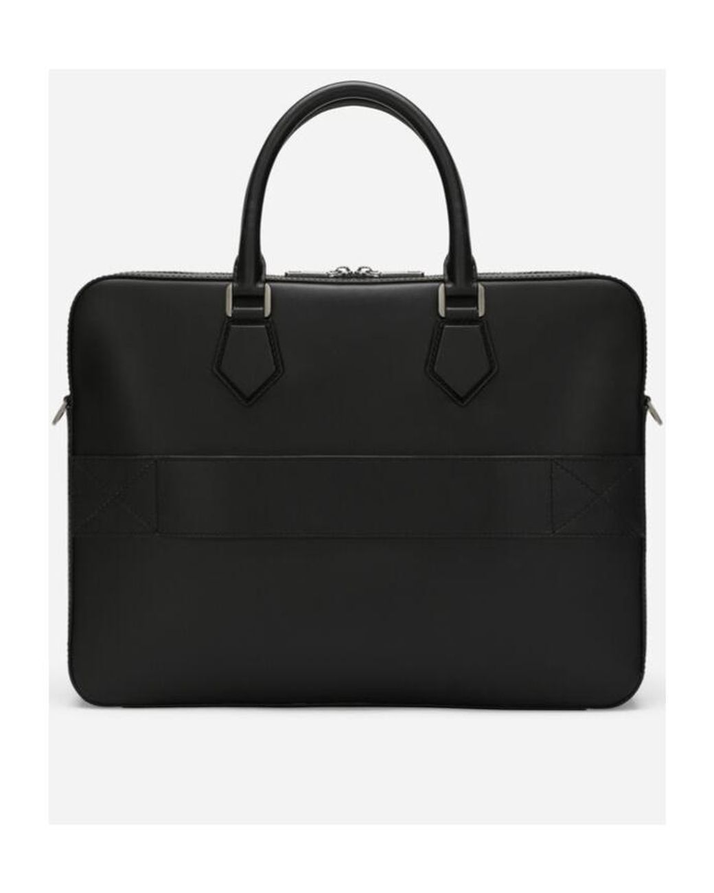 Dolce & Gabbana Black Milano Logo Tag Briefcase for men