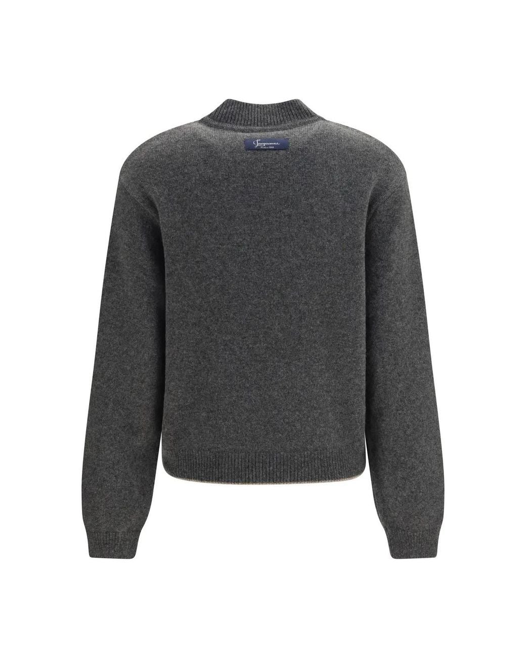 Jacquemus Gray La Maille Crewneck Knitted Sweater