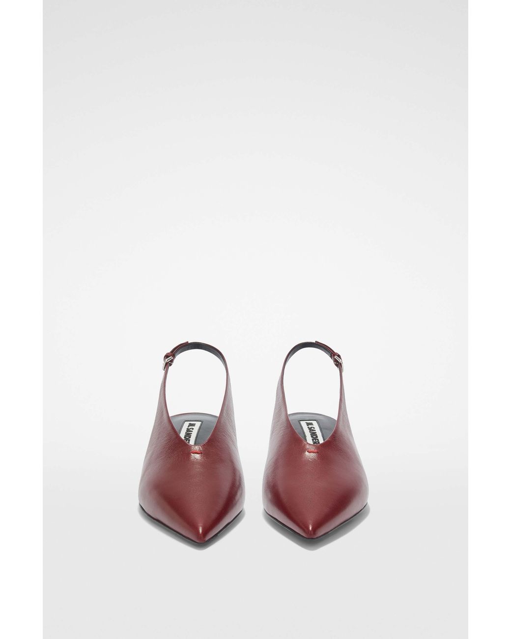 Jil Sander Brown Heeled Slingback Pumps