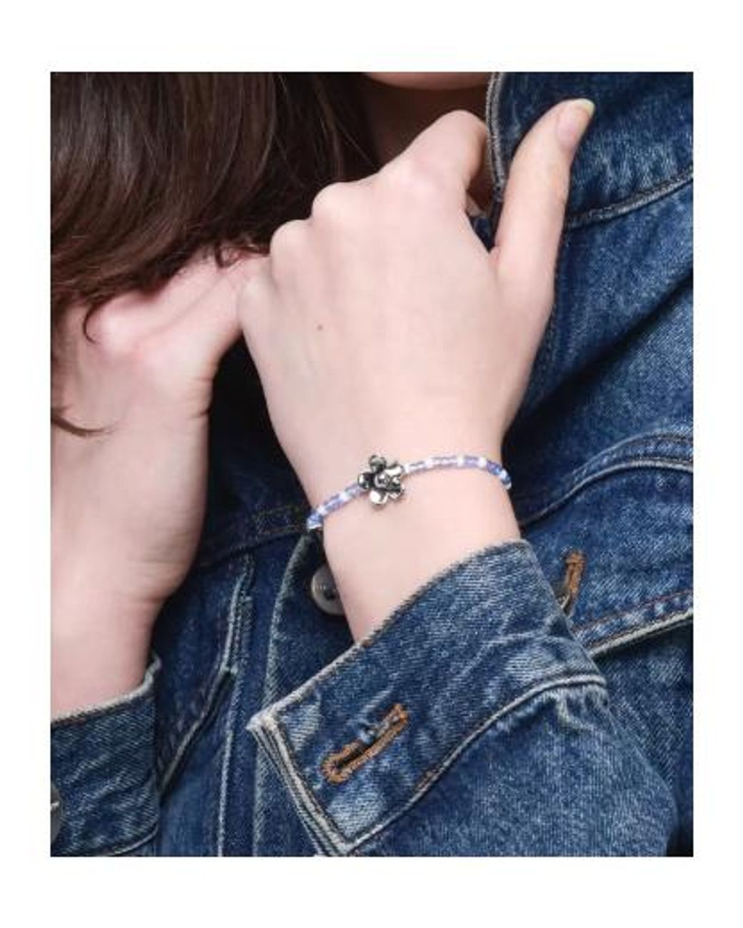 Marc Jacobs Multicolor Beaded Floral Charm Bracelet