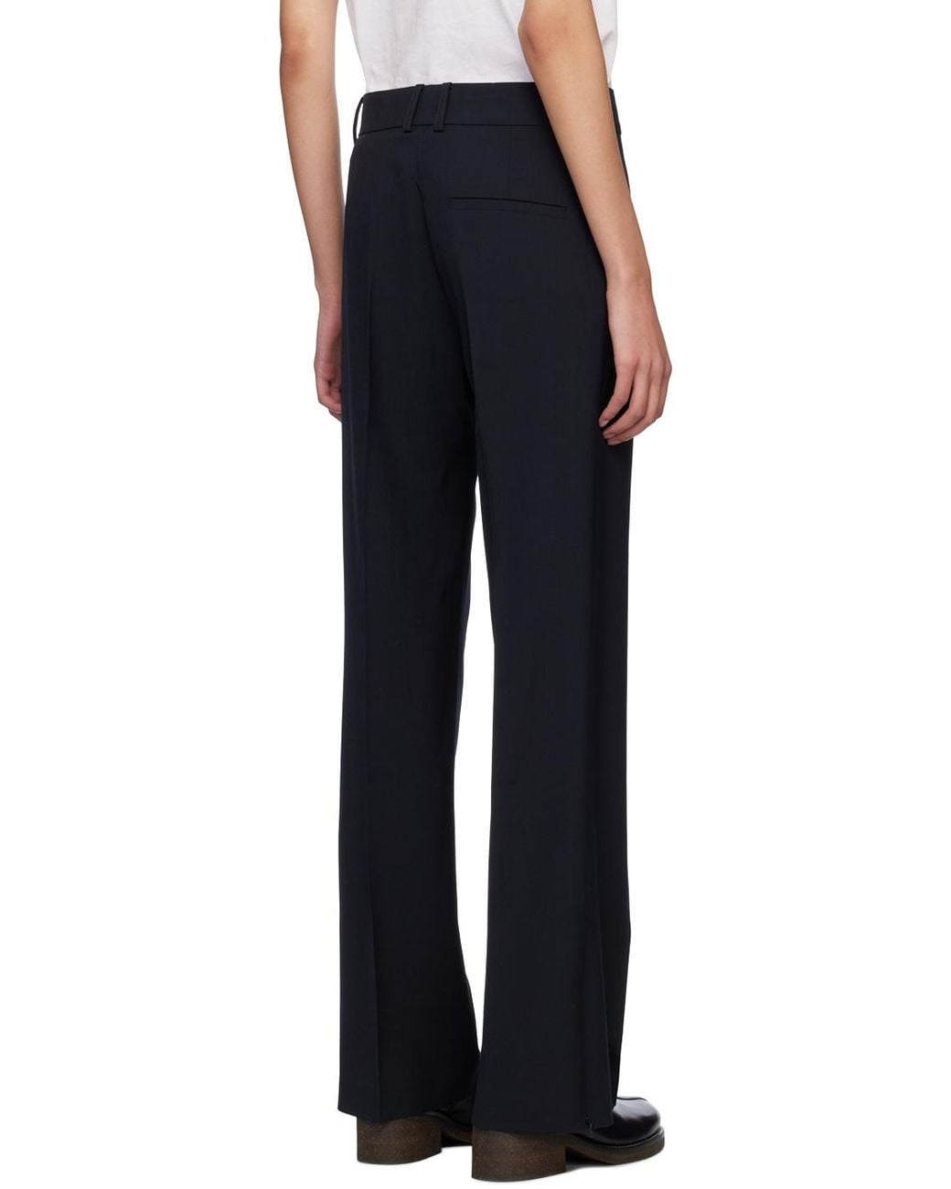 Studio Nicholson Black Rie Virgin Wool-Blend Tailored Trousers