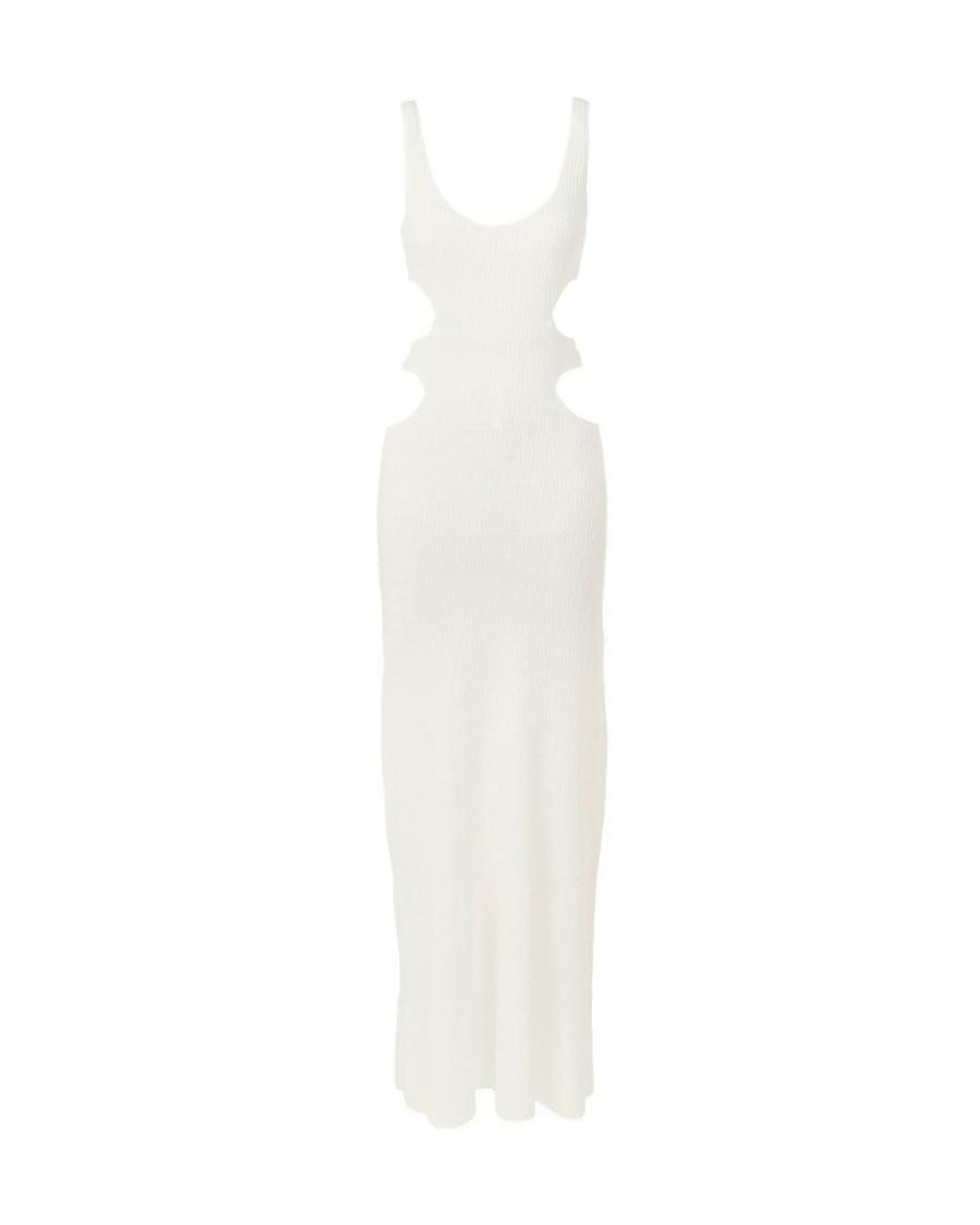 Chloé White Chloé Cut-Out Sleeveless Maxi Dress