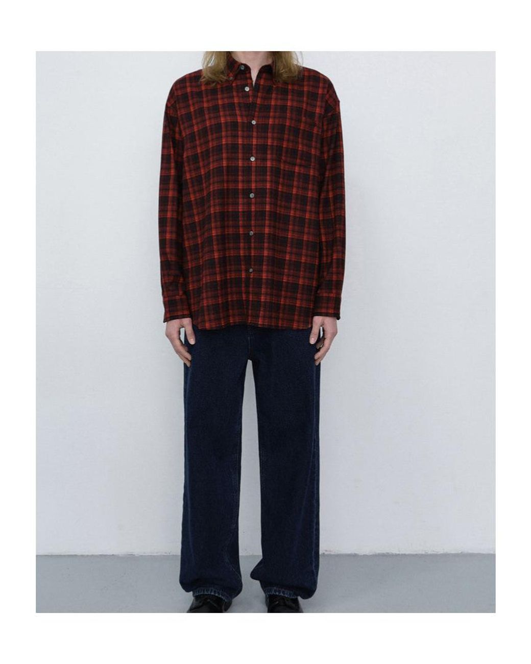 DUNST Purple Plaid Flannel Shirt for men