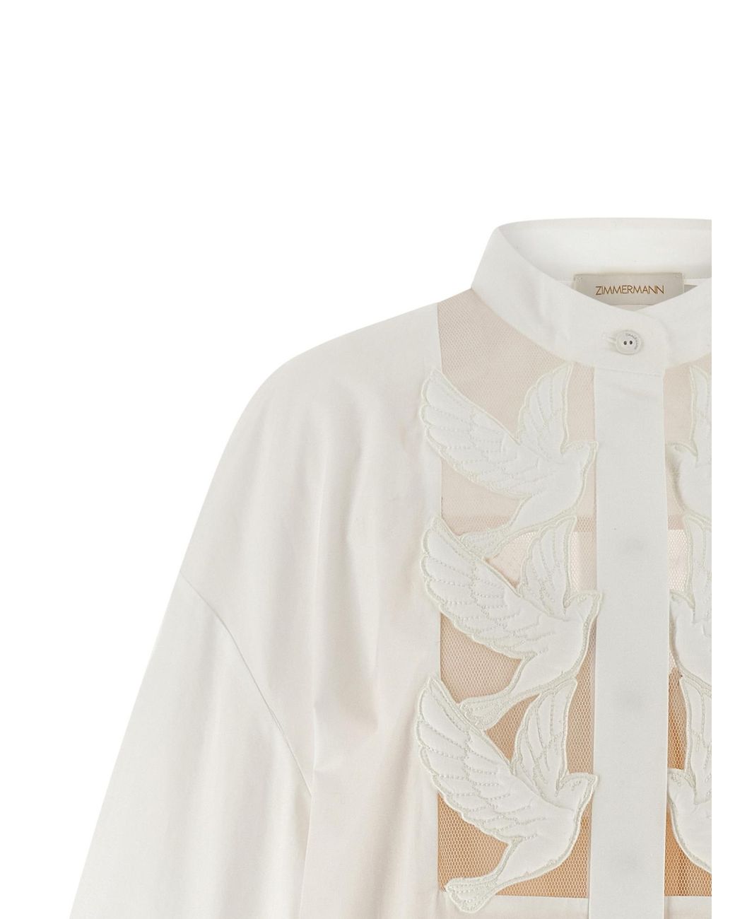 Zimmermann White Luna Applique Blouse