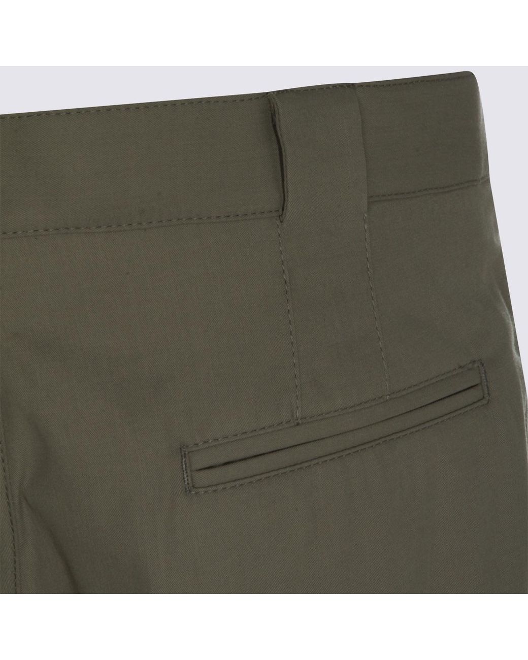 Brunello Cucinelli Green Pleated Chino Pants for men