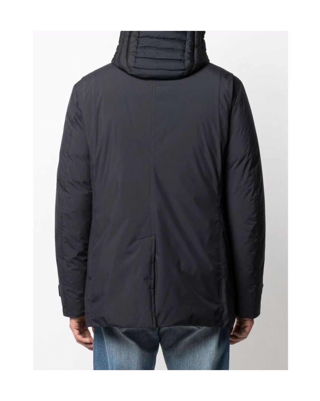 Moorer Blue Raffaello-Stp Padded Coat for men