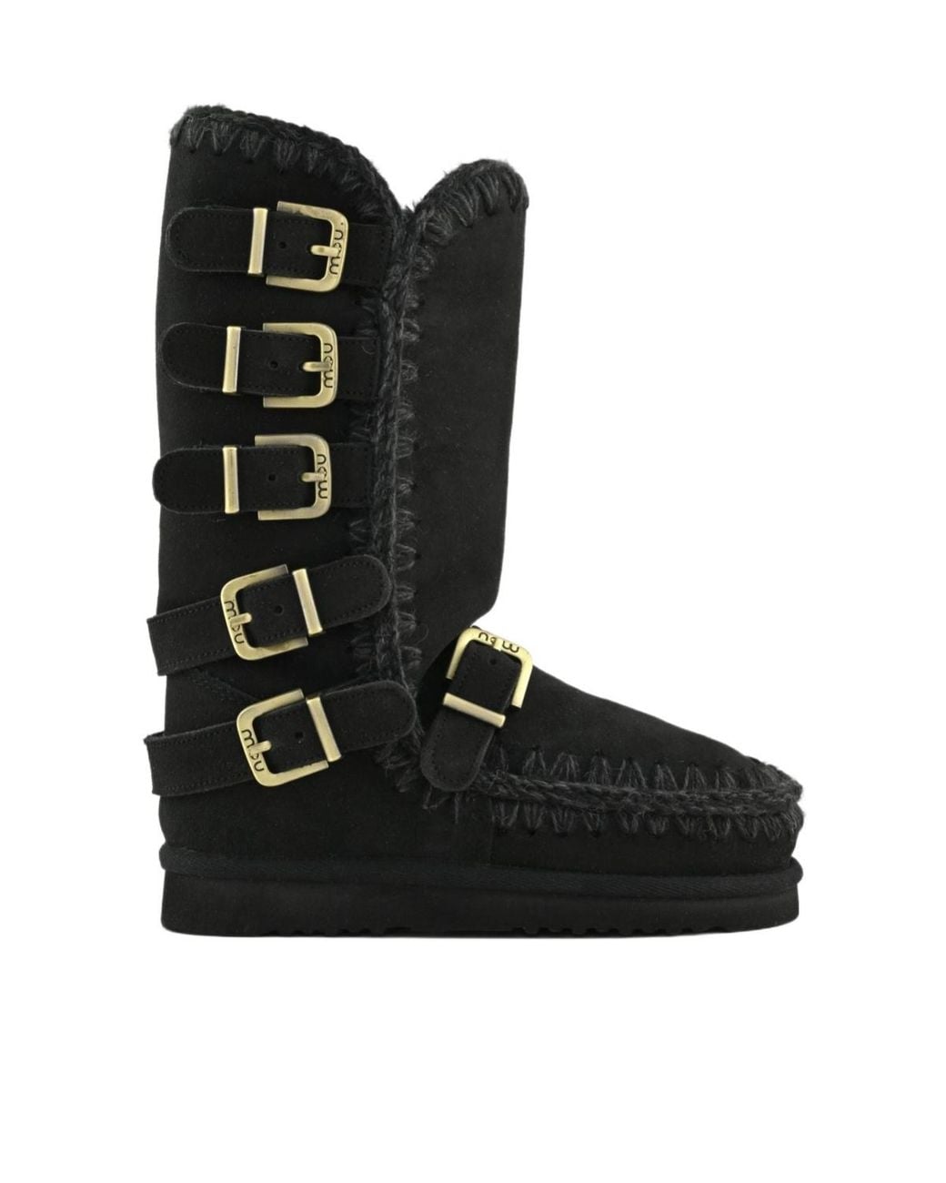 Mou Black Eskimo 40 Buckle Straps Boots