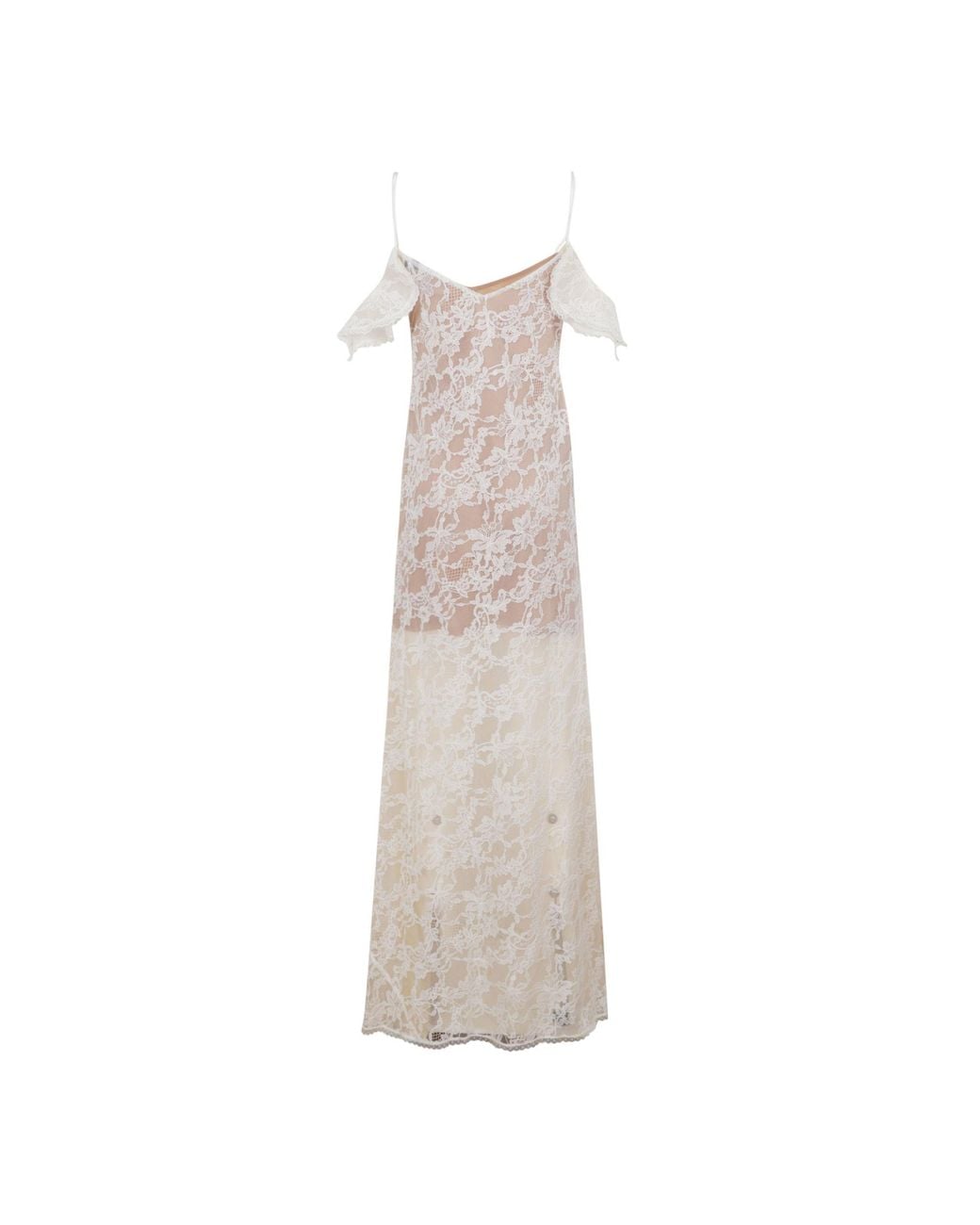 Self-Portrait Multicolor Floral Lace Maxi Dress