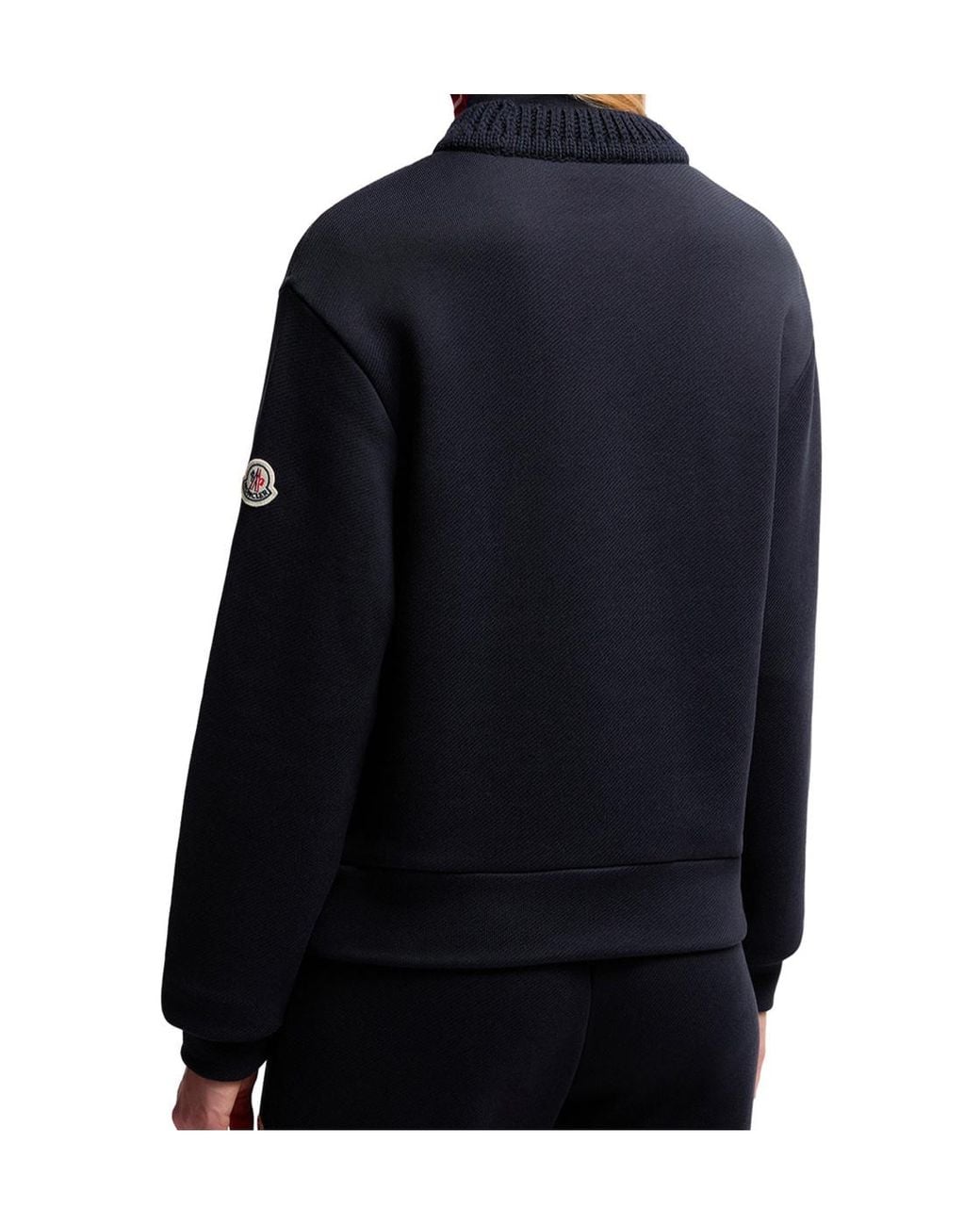 Moncler Blue Logo Patch Crewneck Sweatshirt