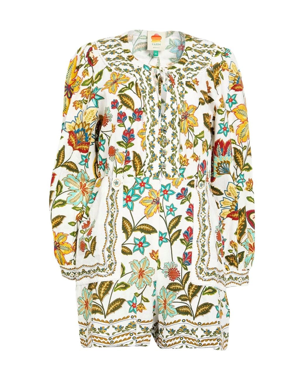 Farm Rio White Printed Jumpsuit
