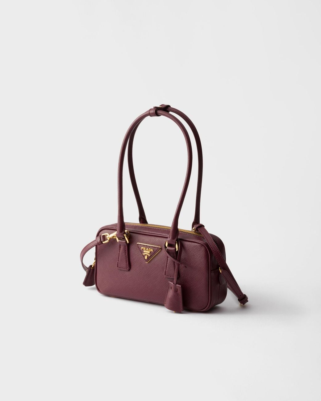Prada Purple Saffiano Leather Top-Handle Mini-Bag