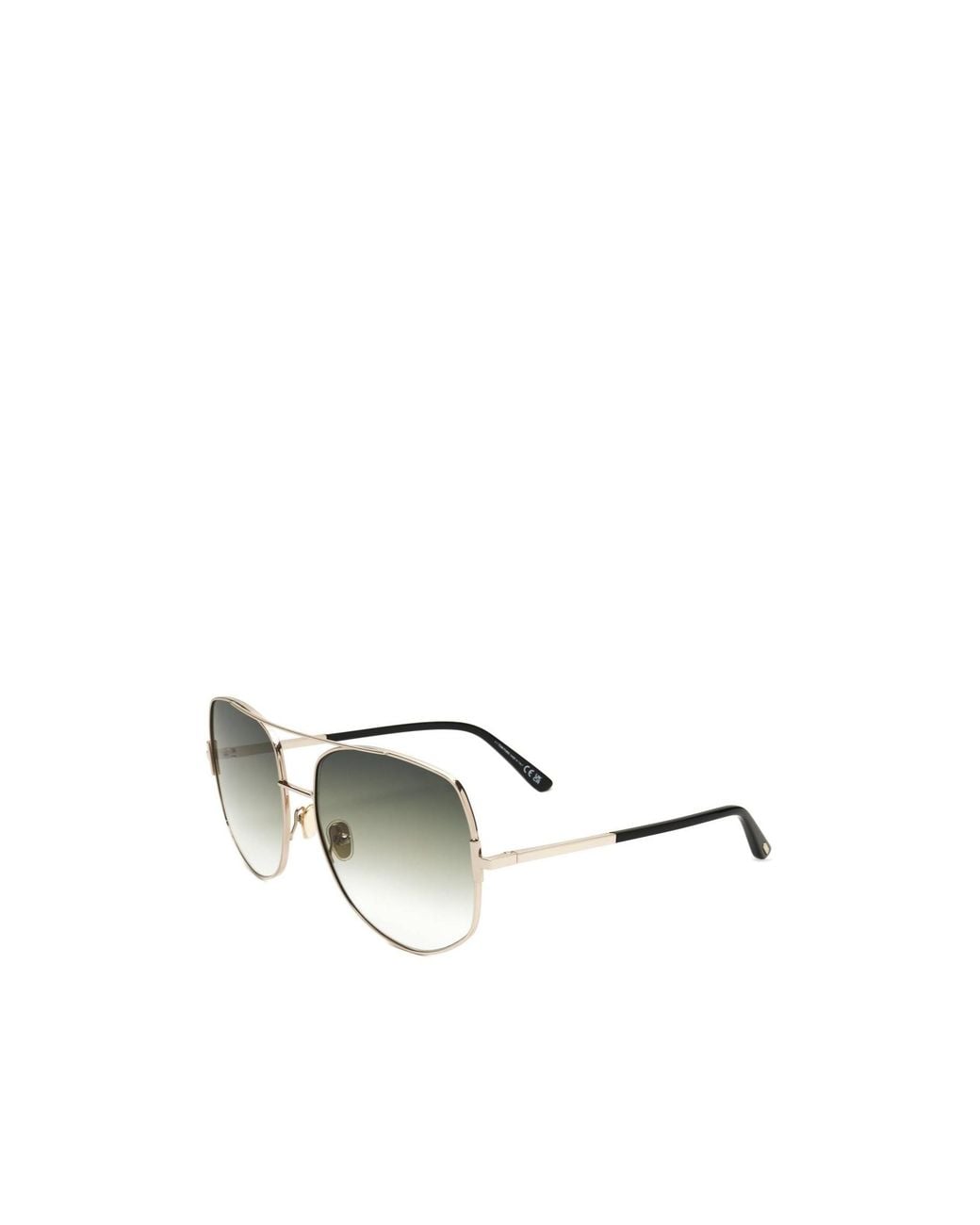 Tom Ford Metallic Oversized Aviator Sunglasses for men