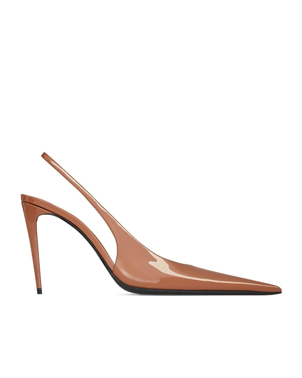 Saint Laurent White Guermantes Slingback Pumps