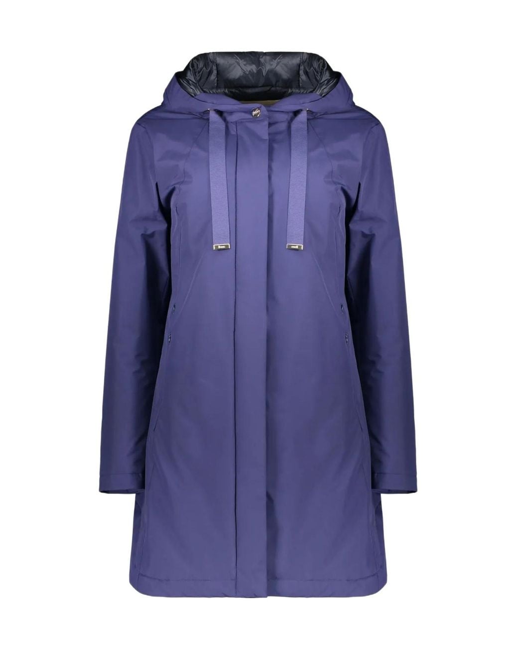 Herno Blue Hooded Padded Coat