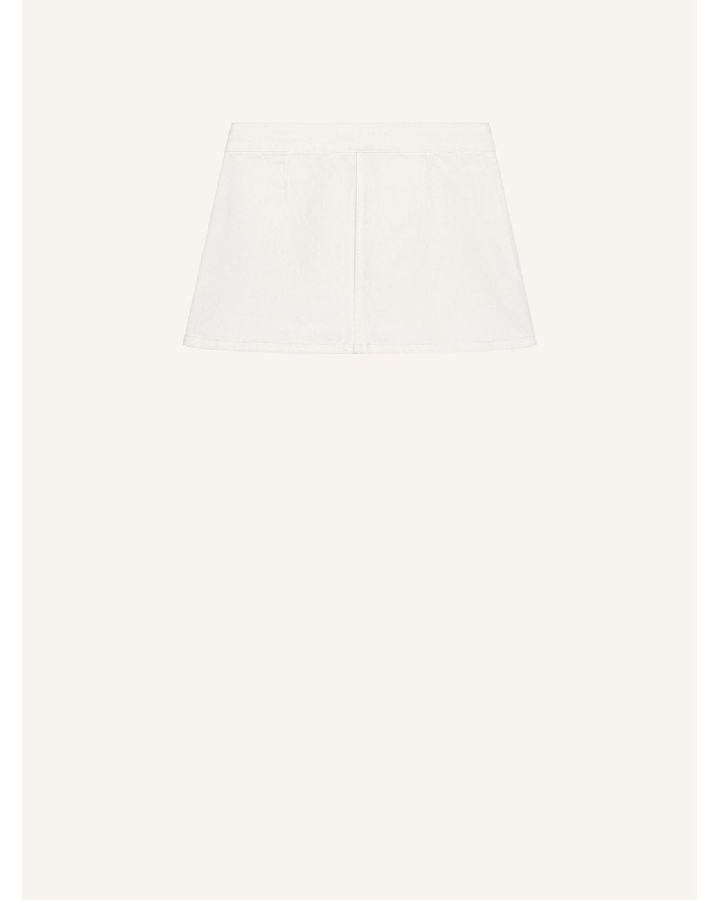 Courreges White Two-Pocket Denim Mini Skirt