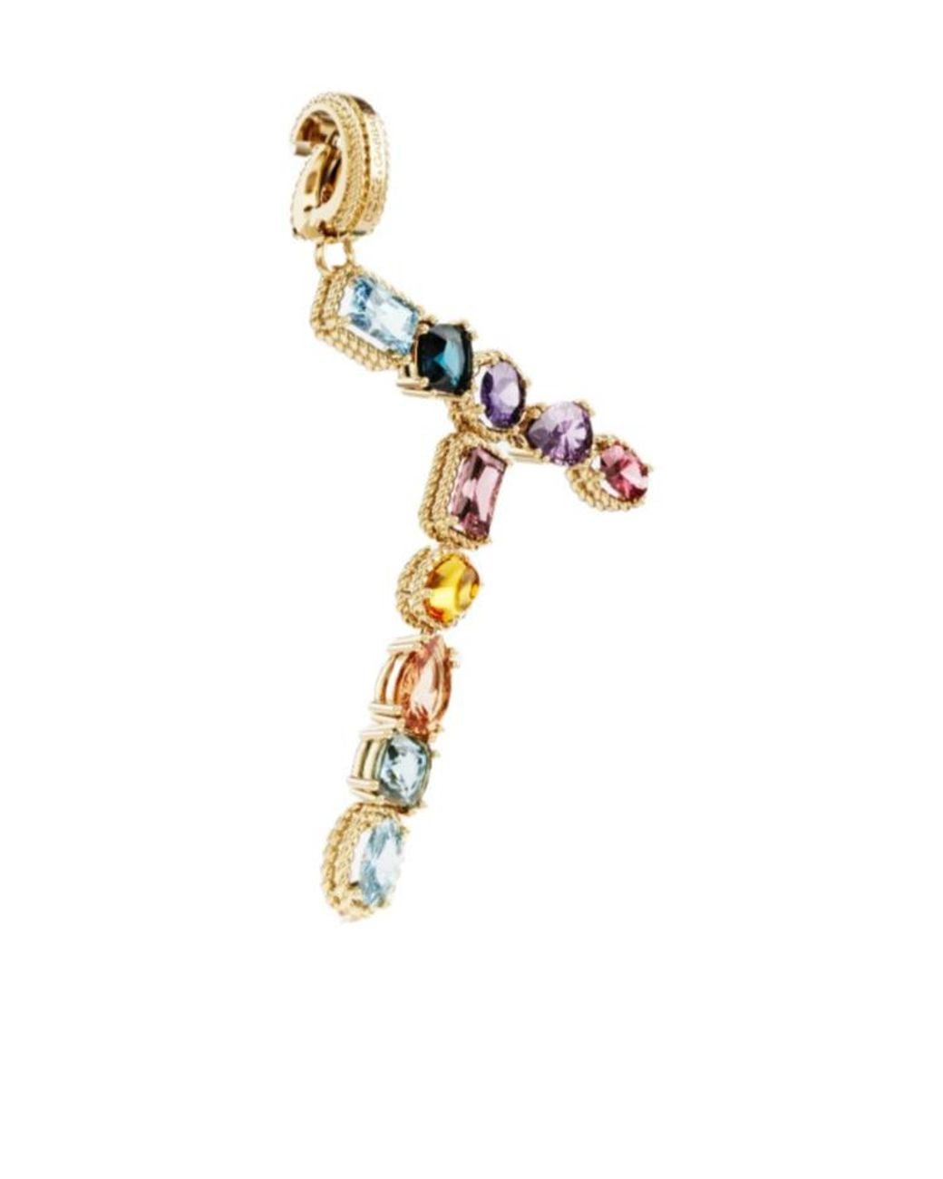 Dolce & Gabbana Multicolor Alphabet T 18Kt Pendant